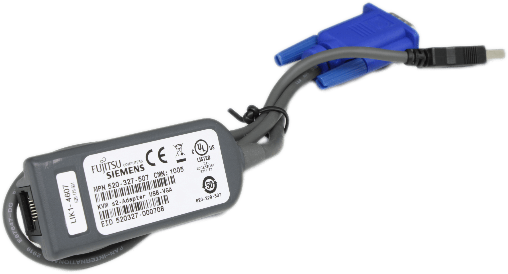 Fujitsu KVM s2-Adapter USB - VGA | MPN: 520-327-507 | 9732 (Bild 1 von 3)