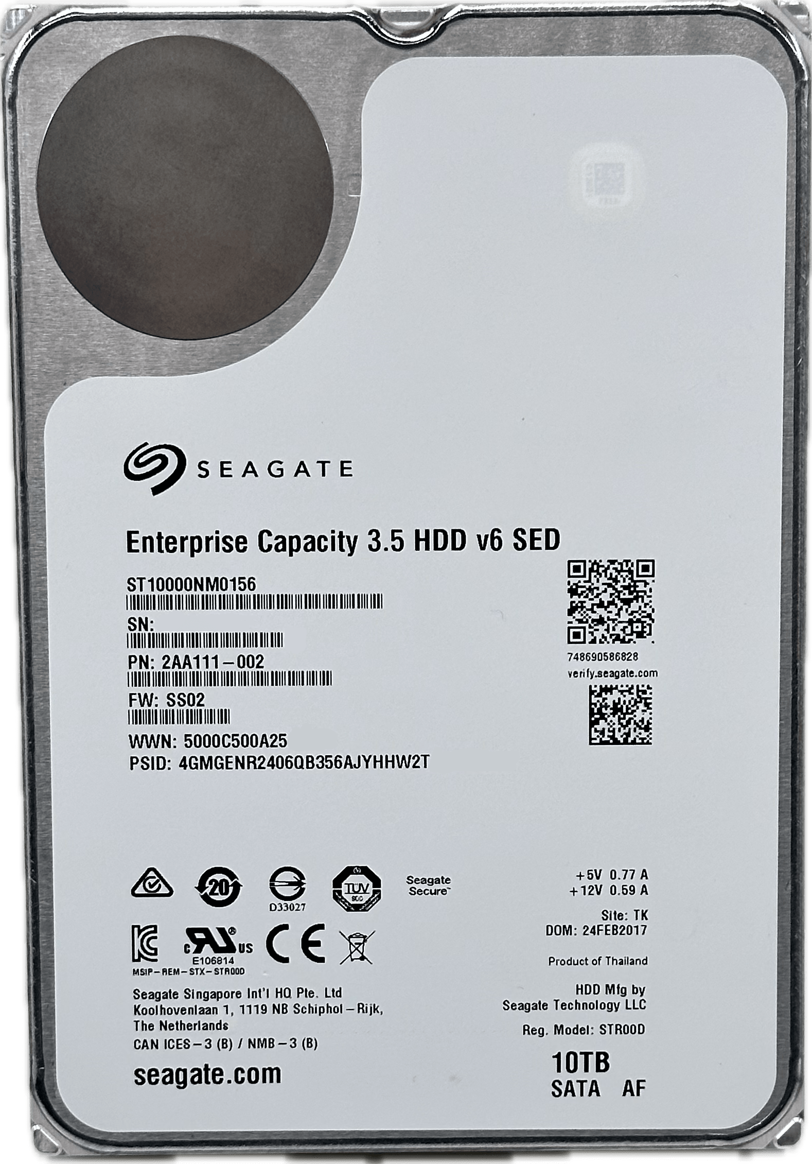 10TB Seagate Enterprise v6 SATA Festplatte 256MB ST10000NM0156 *SEKTORENFEHLER* | 1781 (Bild 5 von 7)