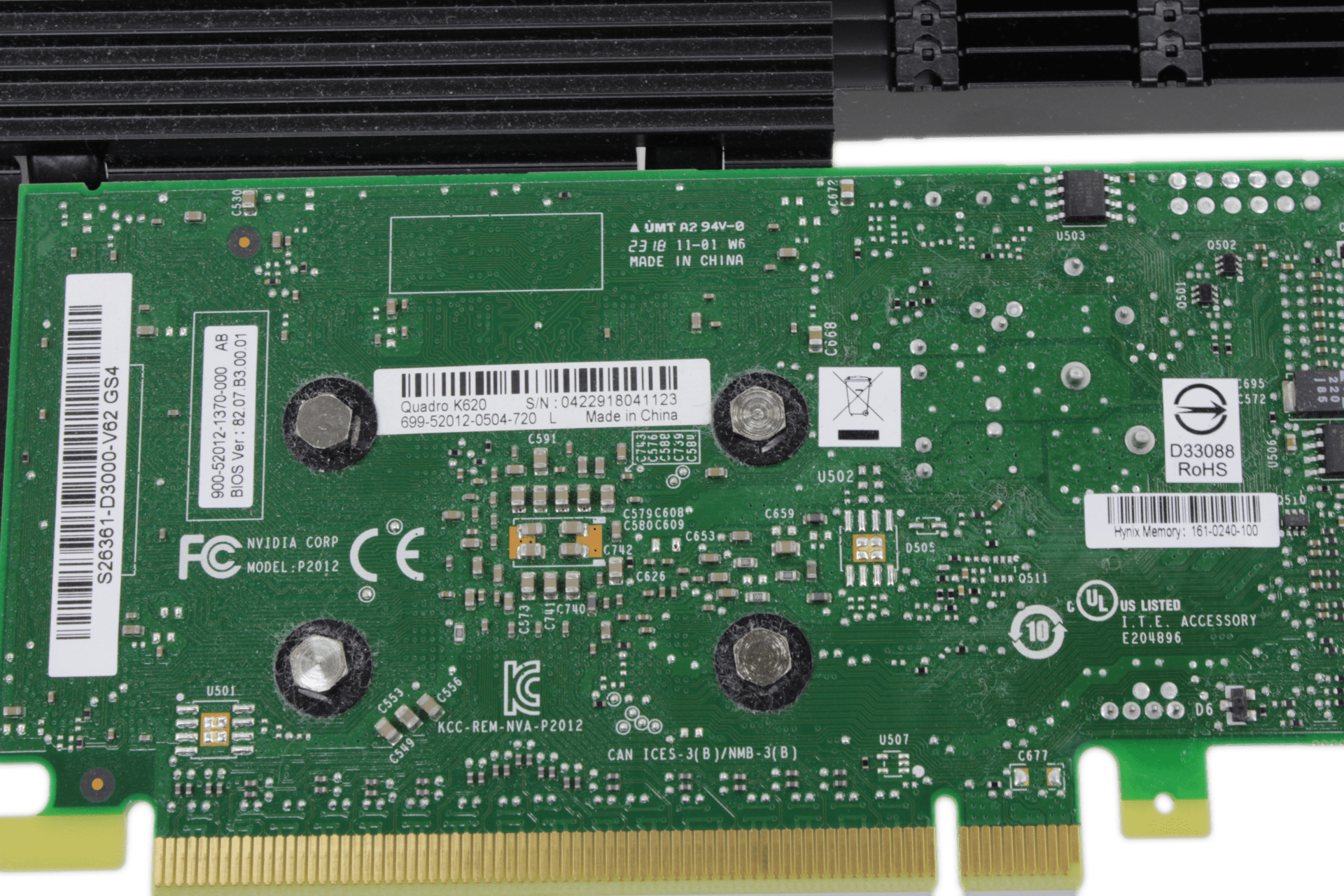 Nvidia Quadro K620 2GB GDDR3 1xDP 1x DVI-I ohne Lüfter S26361-D3000-V62 GS4 | 9428 (Bild 4 von 6)