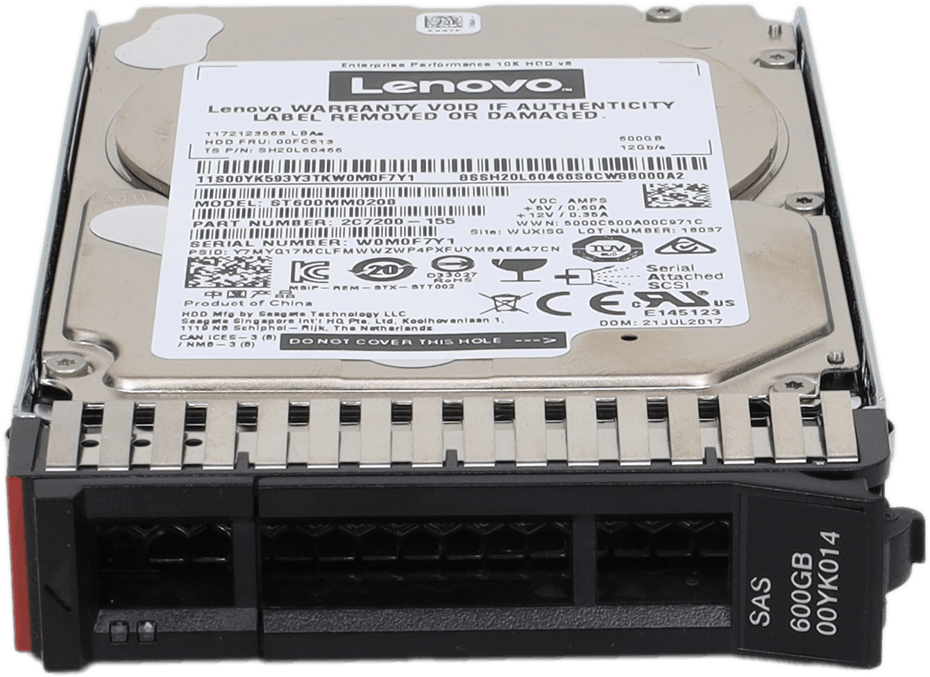 Lenovo Enterprise Performance 10K HDD v8 - 600GB 2,5" SAS12G ST600MM0208 00FC613 | 10352 — front view (image 6 of 6)