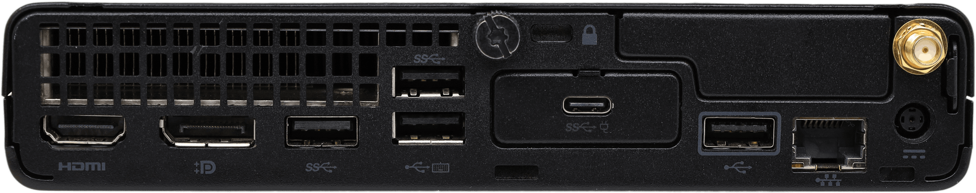 HP ProDesk 400 G6 Mini PC - Intel i5-10500T 8GB DDR4 256GB NVMe Win11 + Netzteil | 10359 — Rückansicht (Bild 3 von 6)