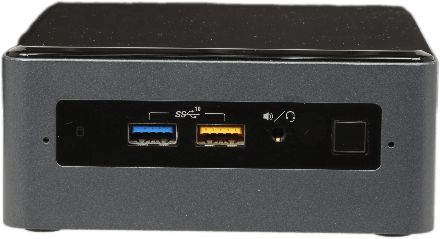 Intel NUC Mini PC - Intel i3-8109U 8GB DDR4 120GB SSD TB3 WiFi + PSU NUC8i3BEH | 10208 — Vorderansicht (Bild 4 von 5)