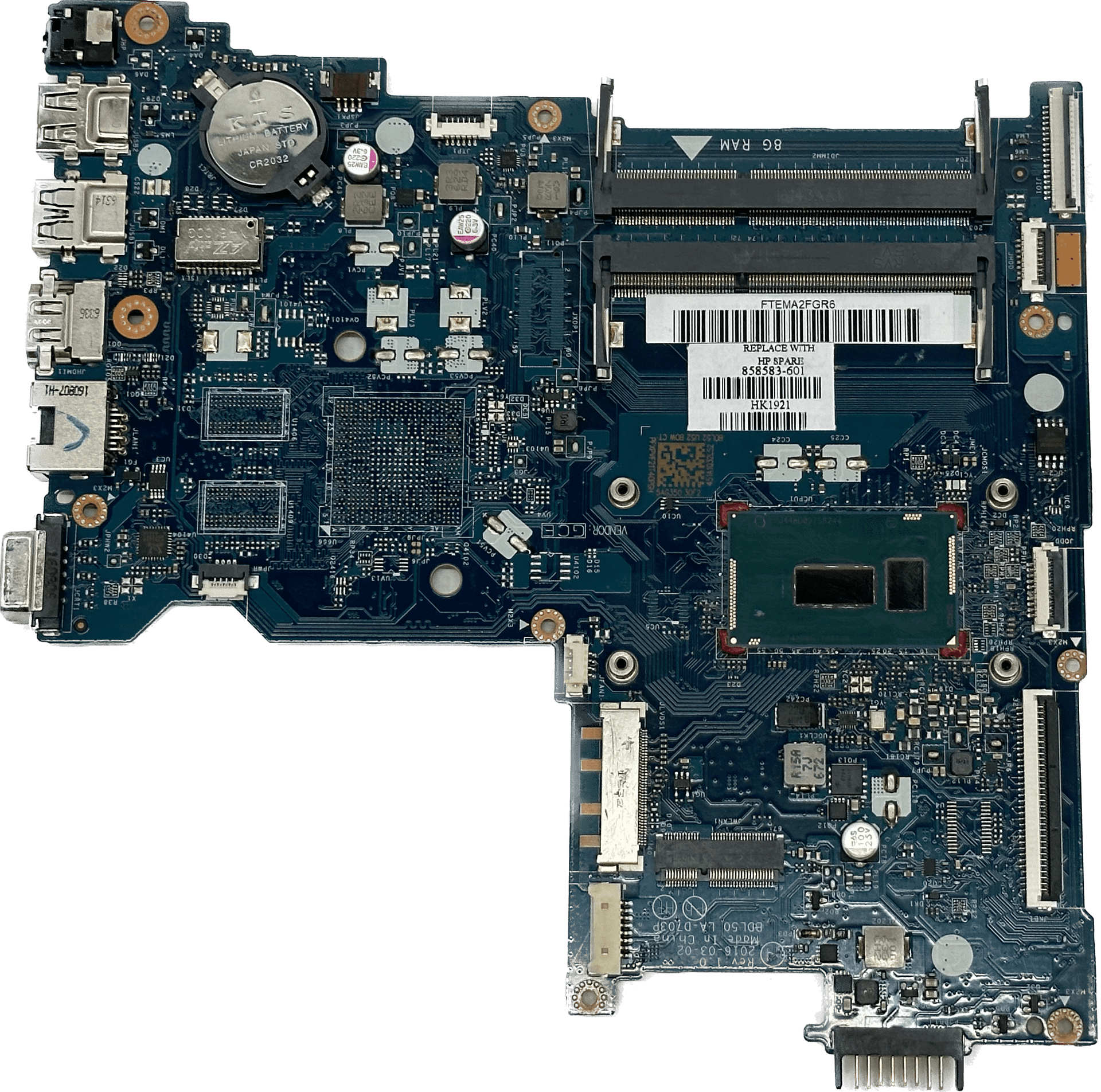 HP 250 G5 Laptop Mainboard | Intel i3-5005U | 858583-601 | 675 (Bild 1 von 6)