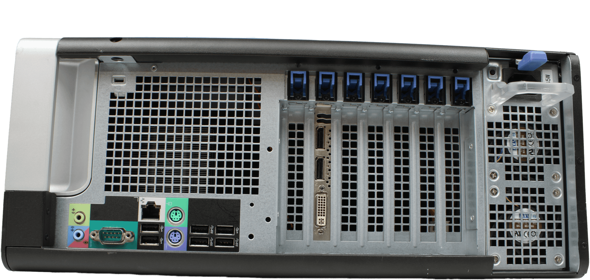 Dell Precision T7810 Tower 2x Intel Xeon E5-2620v3 64GB DDR4 Quadro K2000 no SSD | 10115 — Rückansicht (Bild 3 von 6)