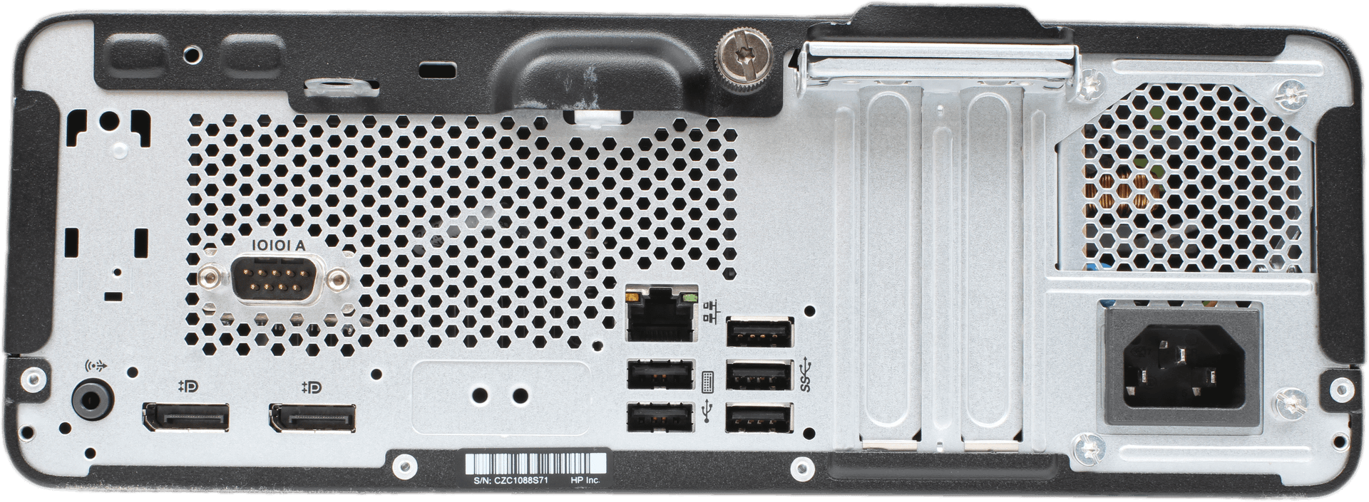 HP ProDesk 405 G6 SFF - AMD Ryzen 3 PRO 4350G 8GB DDR4 RAM 256GB NVMe +Windows11 | 10197 — Rückansicht (Bild 3 von 6)