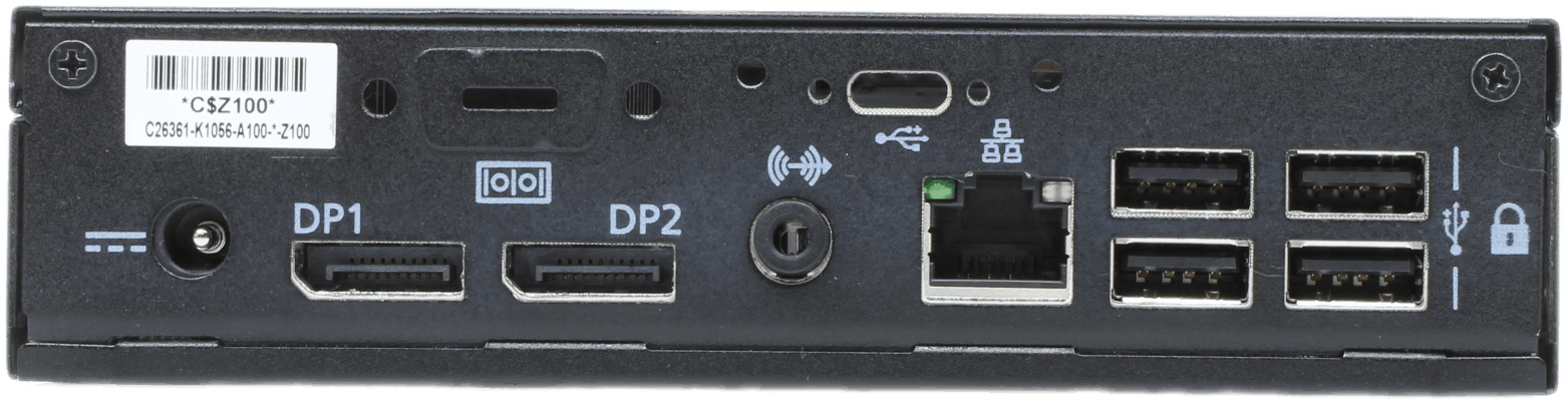 Fujitsu Futro S740 ThinClient - Intel J4105 1.50GHz 4GB RAM ohne SSD + Netzteil | 1773 — Rückansicht (Bild 4 von 8)