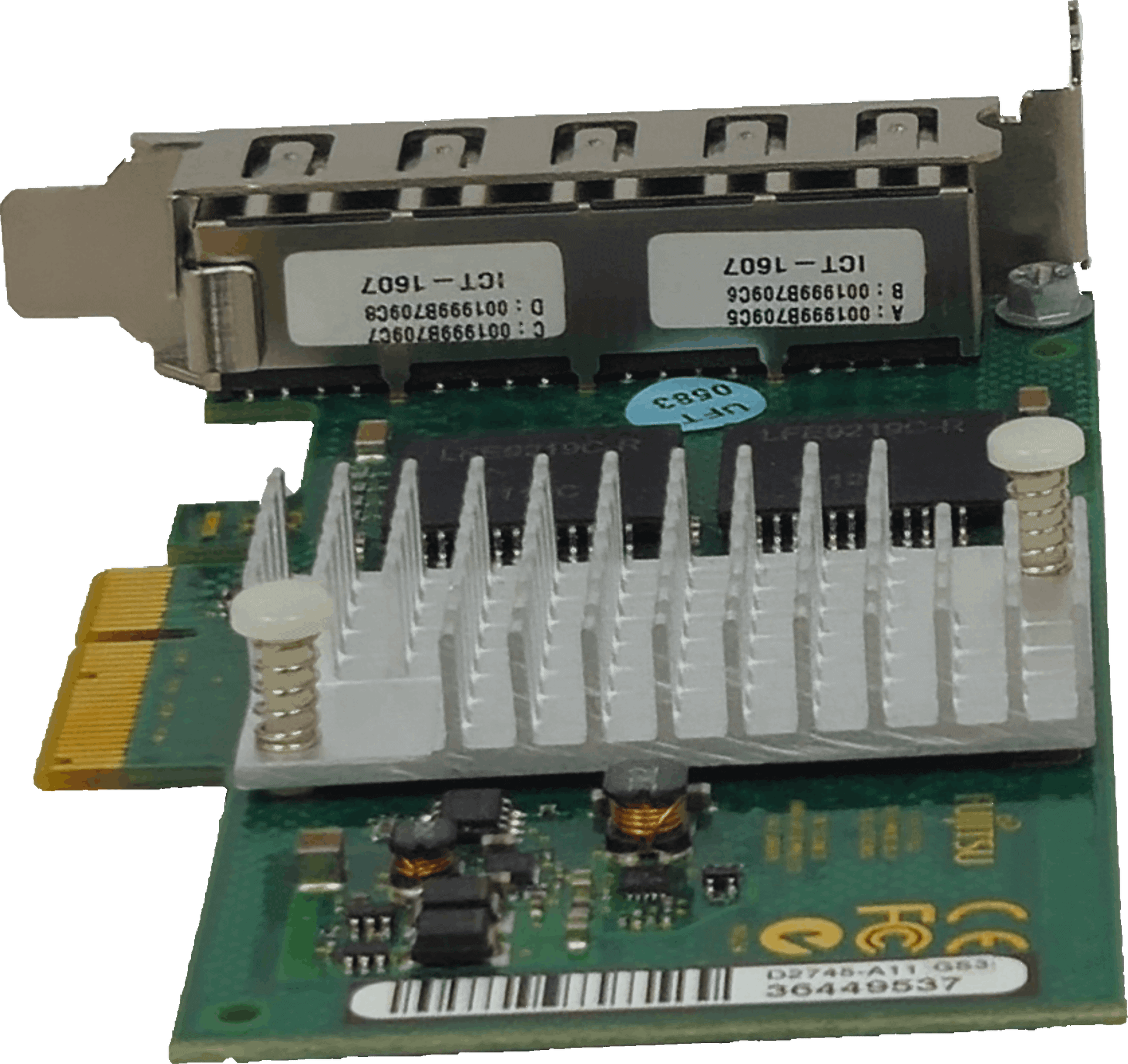 Fujitsu Quad Port PCIe x4 1Gbps RJ-45 Netzwerk Adapter D2745-A11 GS3 LP | 10328 — Rückansicht (Bild 4 von 6)