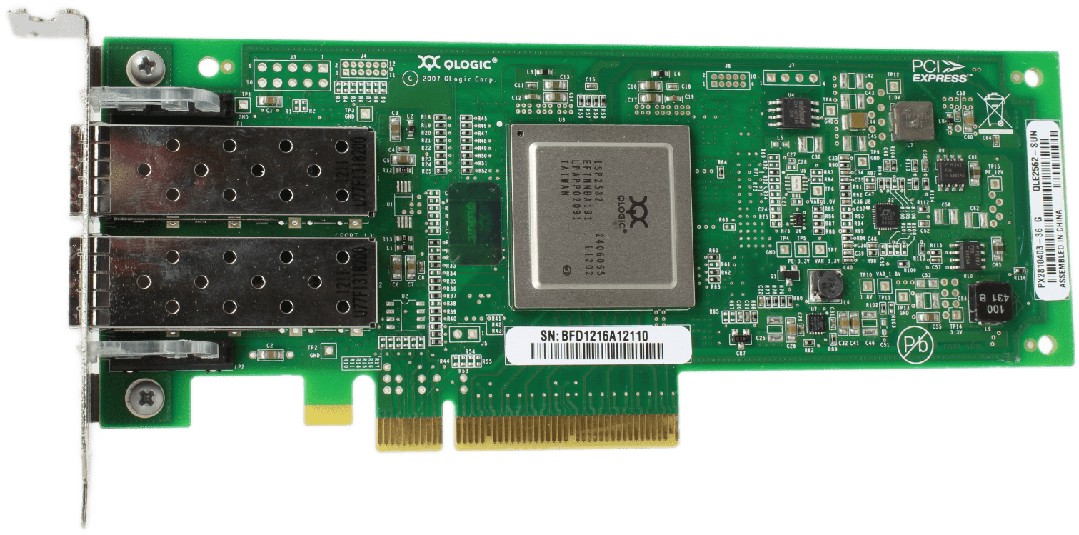Sun - QLogic Network Card QLE2562-SUN Dual-Port 8Gb SFP+ PCIe x8 LP 371-4325-02 | 9825 (Bild 7 von 8)