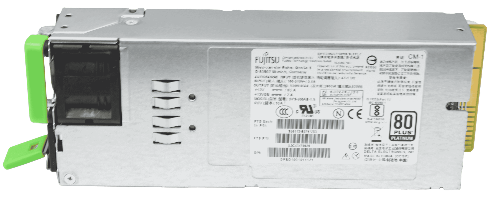Fujitsu Power Supply/Netzteil DPS-800AB-1 A 800W 80+ Platinum | 9866 — Stromanschluss (Bild 4 von 5)