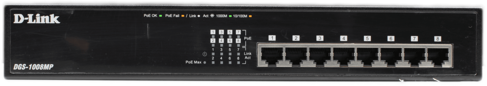 D-Link | DGS1008MP 8-Port Desktop / Rackmount Gigabit PoE+ Switch | Plug & Play | 9683 (Bild 6 von 6)