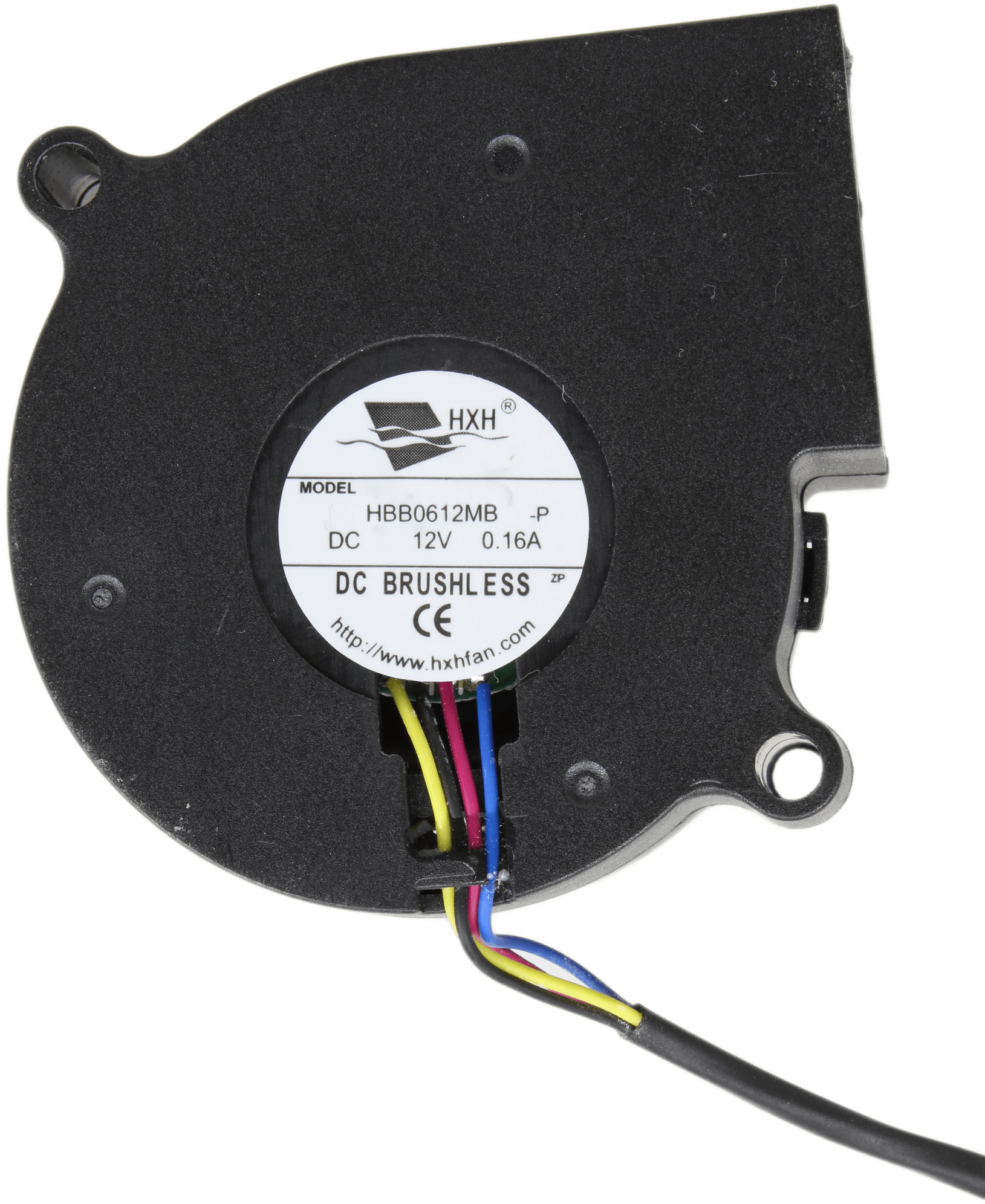 HXH - 60x60x28mm 4-pin Lüfter Fan 12V PWM 4000 RPM - HBB0612MB + Schrauben | 9964 — Produktlabel (Bild 6 von 6)