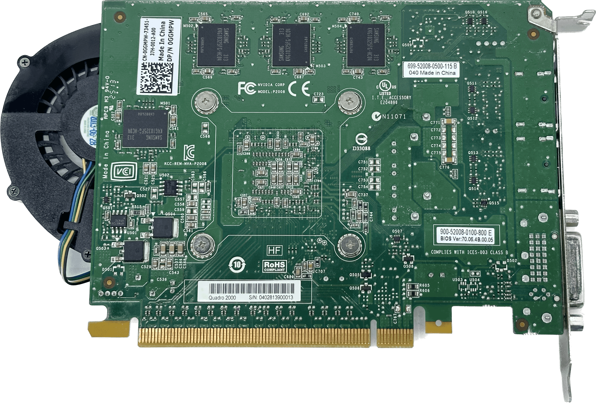 Dell Nvidia Quadro 2000 1GB GDDR5 | 2xDisplayPort 1xDVI-I | 08MDMW | 579 (Bild 5 von 7)