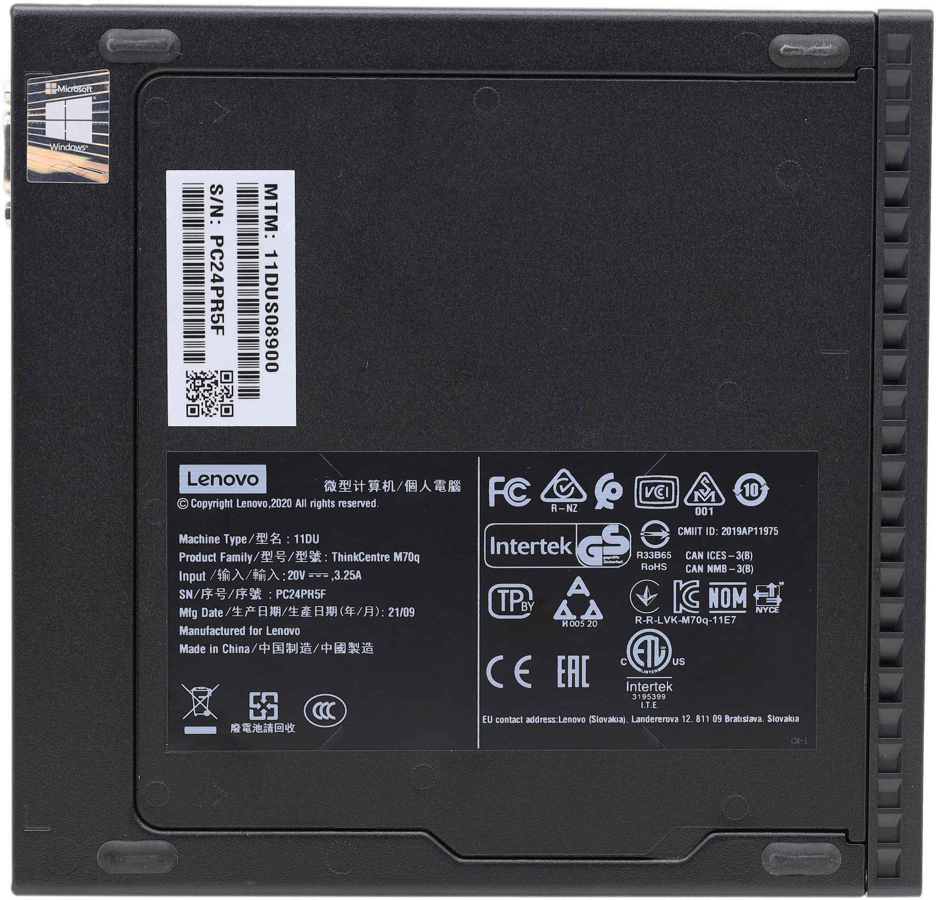 Lenovo ThinkCentre M70q Mini PC - i5-10500T 16GB DDR4 512GB M.2 SSD + PSU +Win11 | 10032 (Bild 7 von 7)