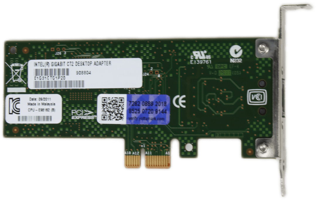 Intel Gigabit Ethernet CT2 Desktop Adapter PCIe x1 Low Profile E1G31CTG1P20 | 9833 (Bild 6 von 6)