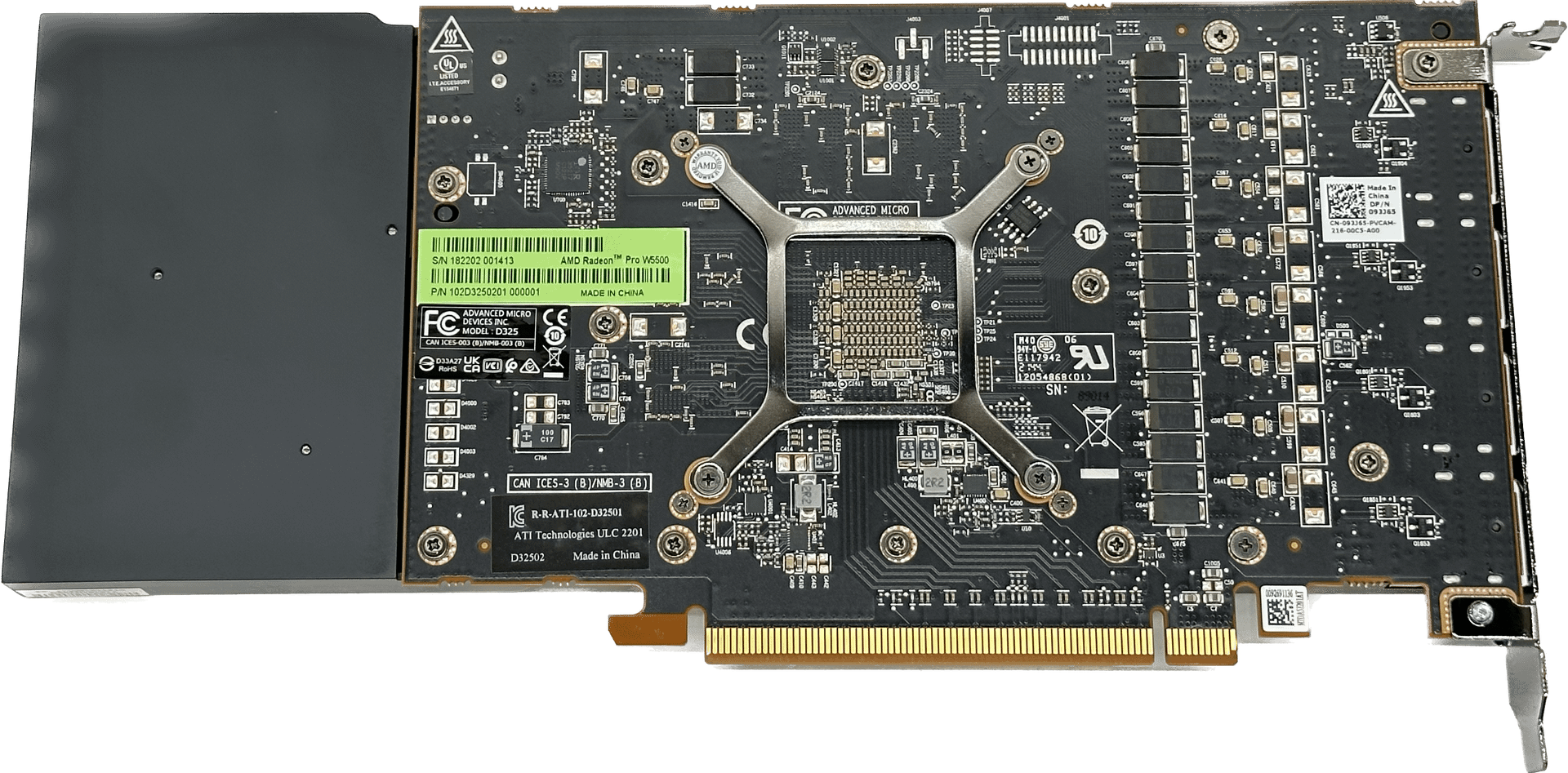 AMD Radeon Pro W5500 RDNA Grafikkarte 8GB GDDR6 PCIe4.0 4x DisplayPort 093J65 | 502 (Bild 3 von 7)