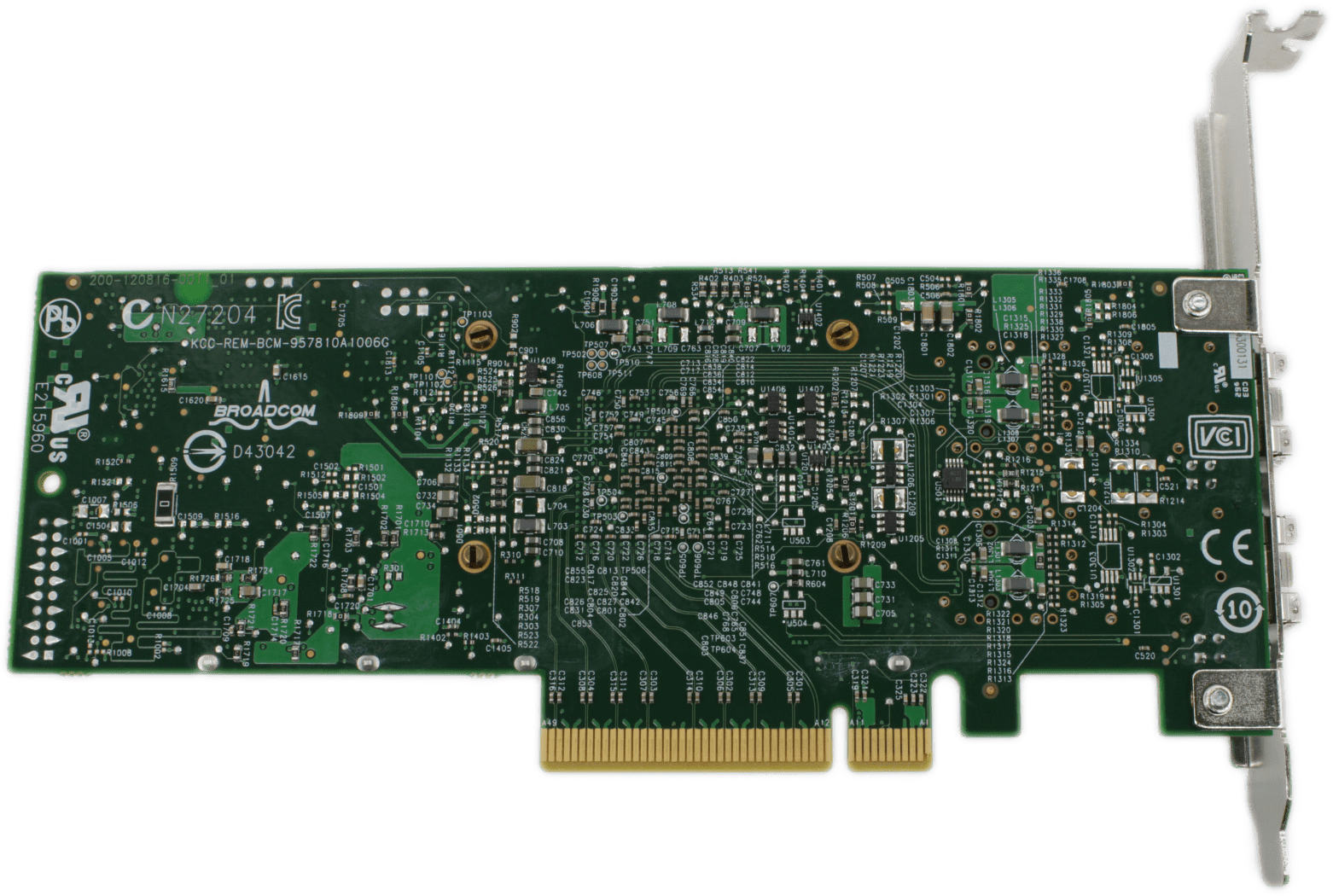 Dell Broadcom Dual Port PCIe x8 10GbE SFP+ Netzwerk Adapter 0Y40PH Full Profile | 9519 (Bild 4 von 6)