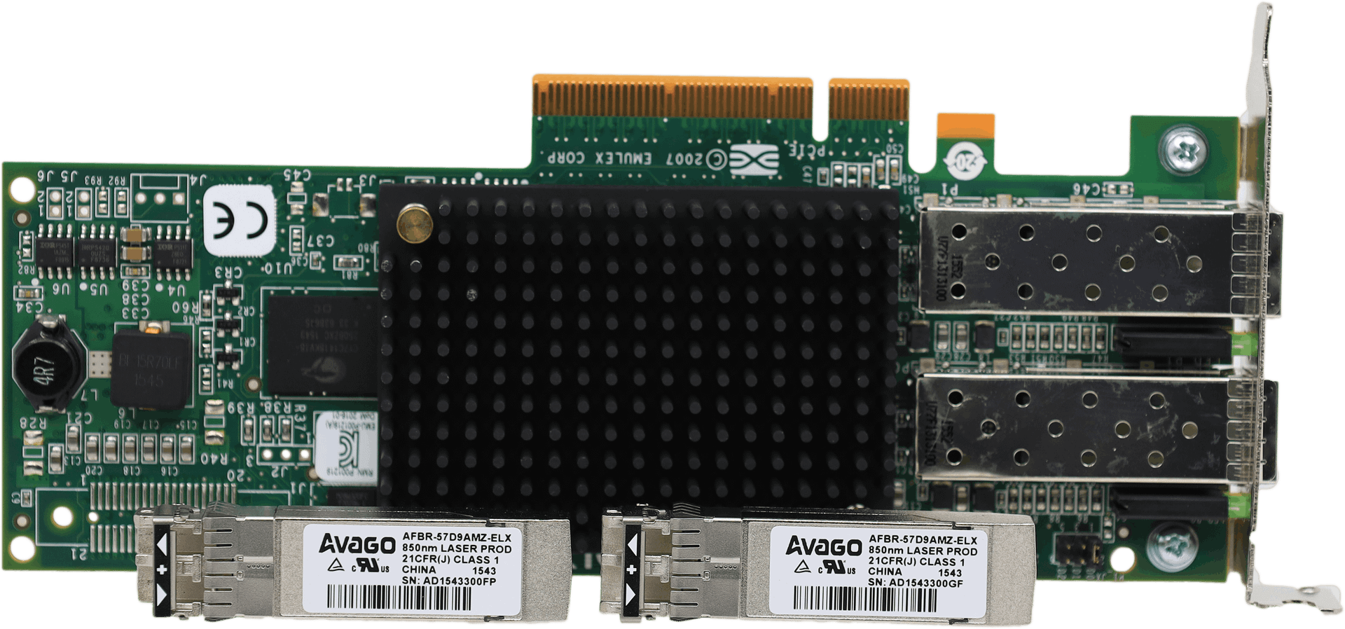 Emulex LightPulse LPE12002 2-Port 8G SFP FC PCie x8 NIC + Module - P002181-08B | 10403 (Bild 5 von 7)