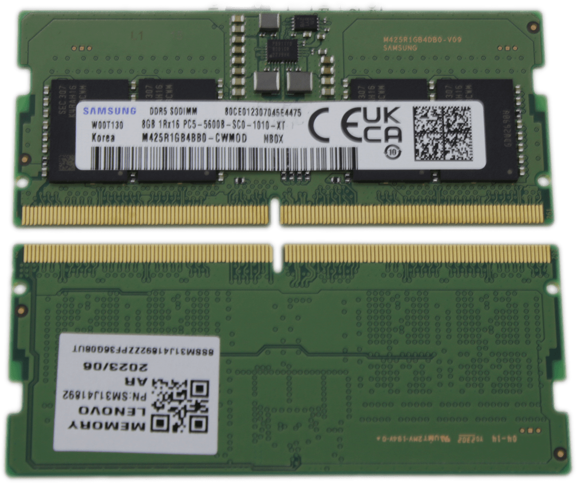 Samsung 8GB 1Rx16 DDR5 SODIMM | PC5-5600B-SC0-1010-XT