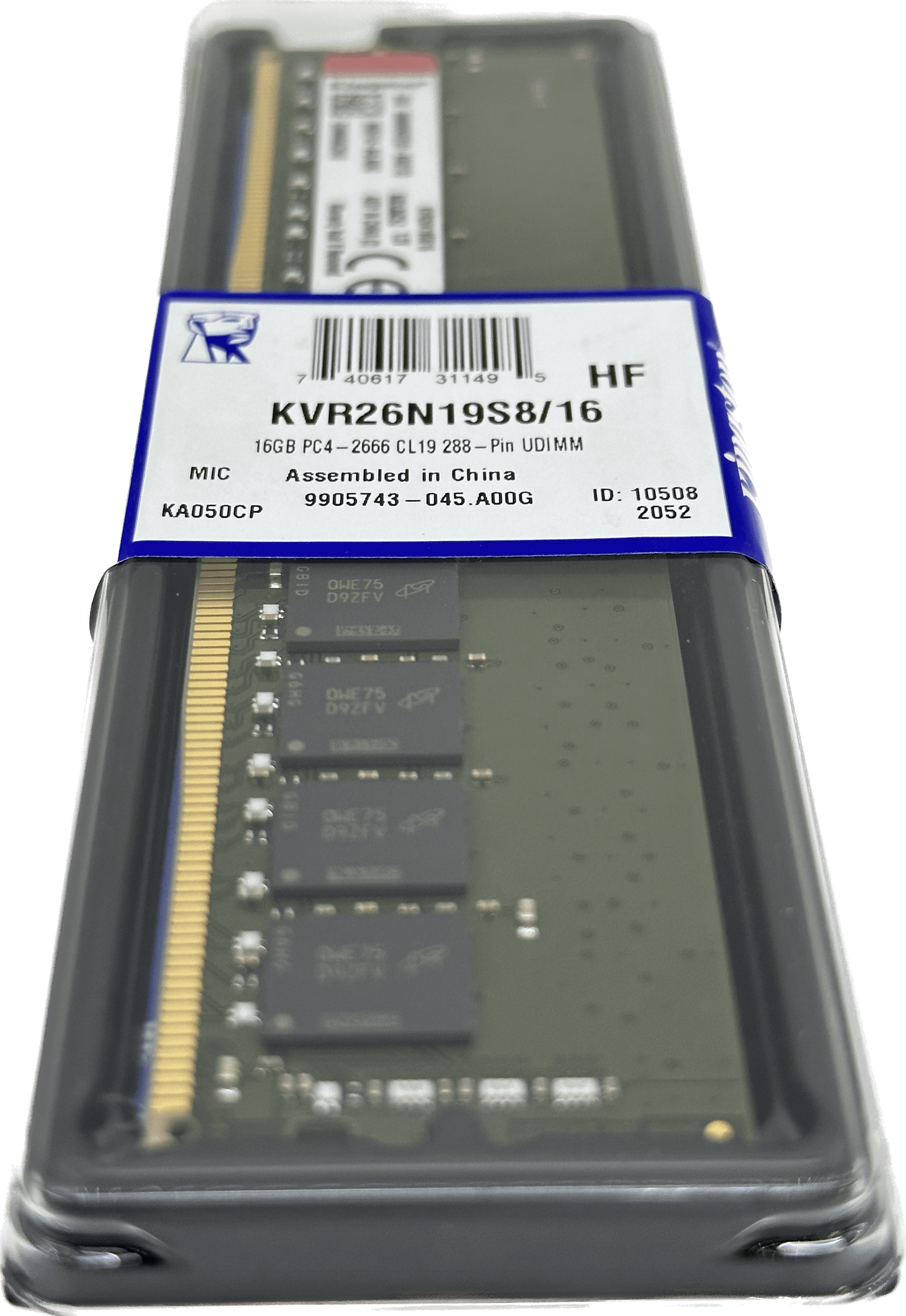 Kingston 16GB DDR4-2666 CL19 | UDIMM PC Arbeitsspeicher 288-Pin | KVR26N19S8/16 | 792 (Bild 6 von 6)