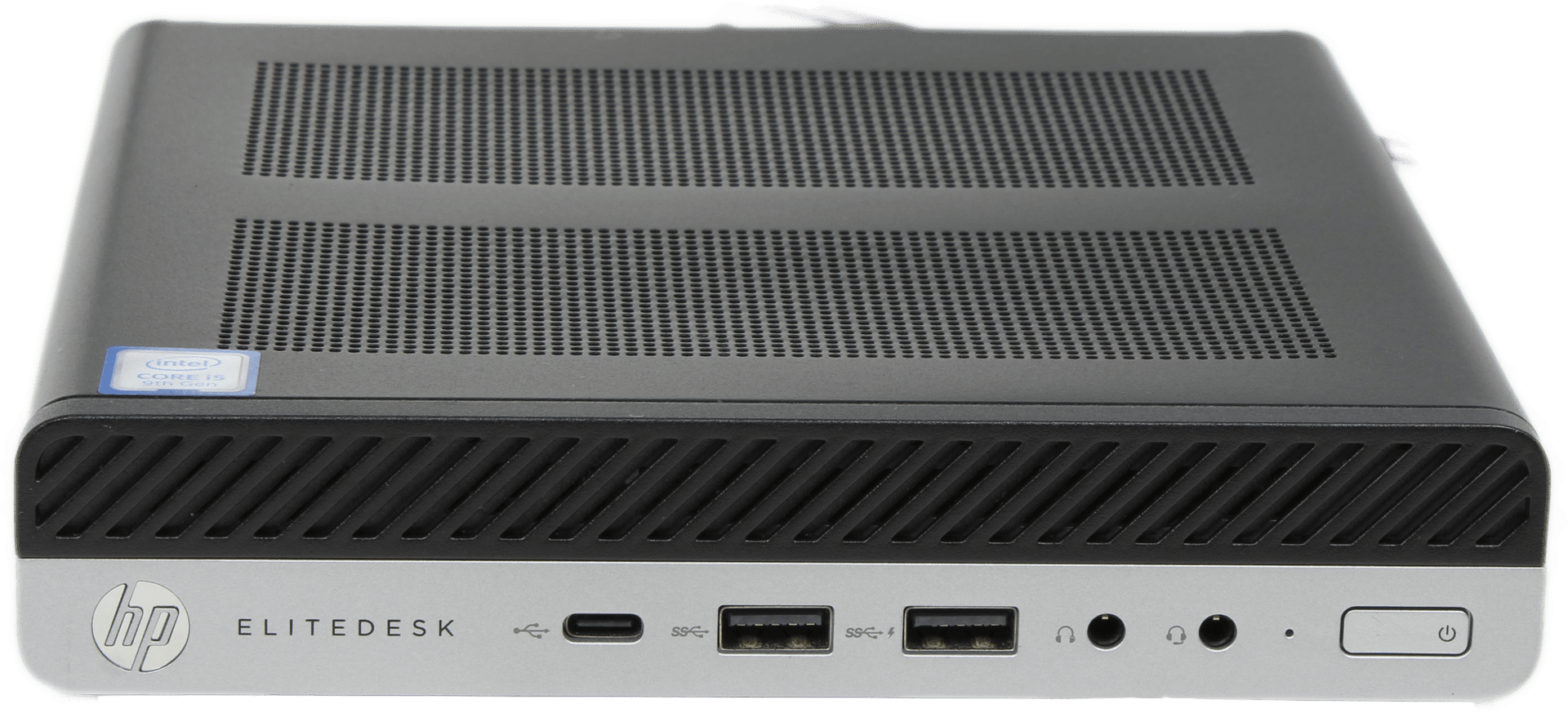 HP EliteDesk 800 G5 Mini PC - Intel i5-9500 8GB DDR4 256GB NVMe M.2 PSU + Win11 | 10085 — Vorderansicht (Bild 2 von 6)