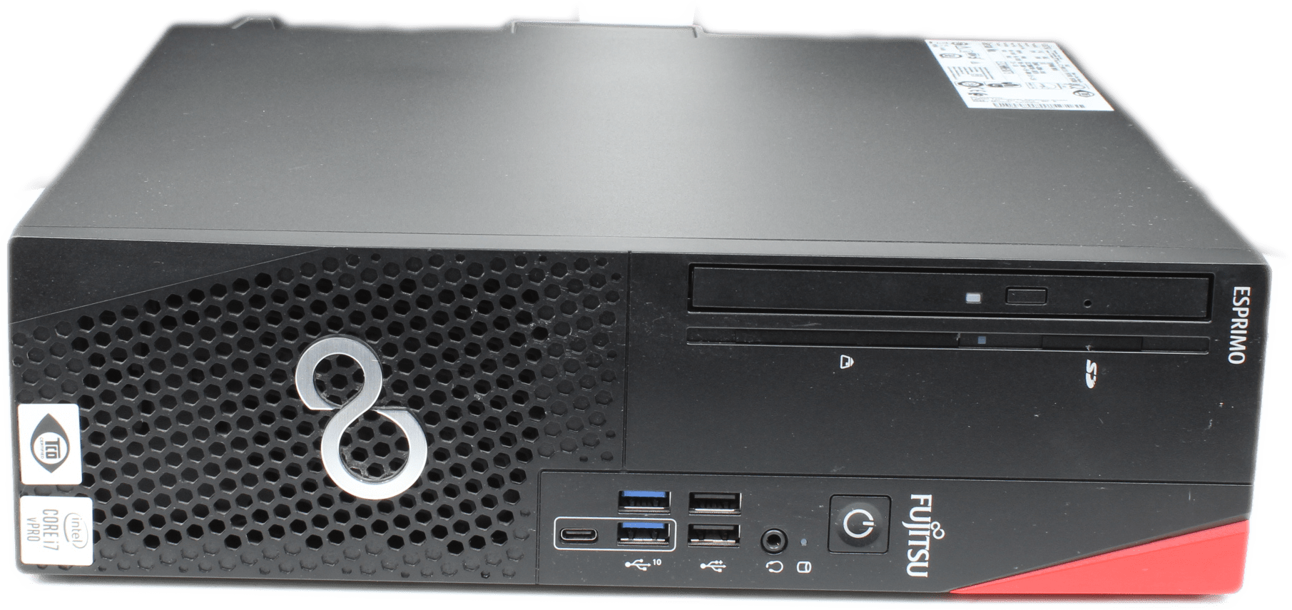 Fujitsu Esprimo D9010 PC Intel i7-10700 GTX 1650 - 16GB DDR4 256 GB NVMe + Win11 | 10104 — Vorderansicht (Bild 2 von 8)