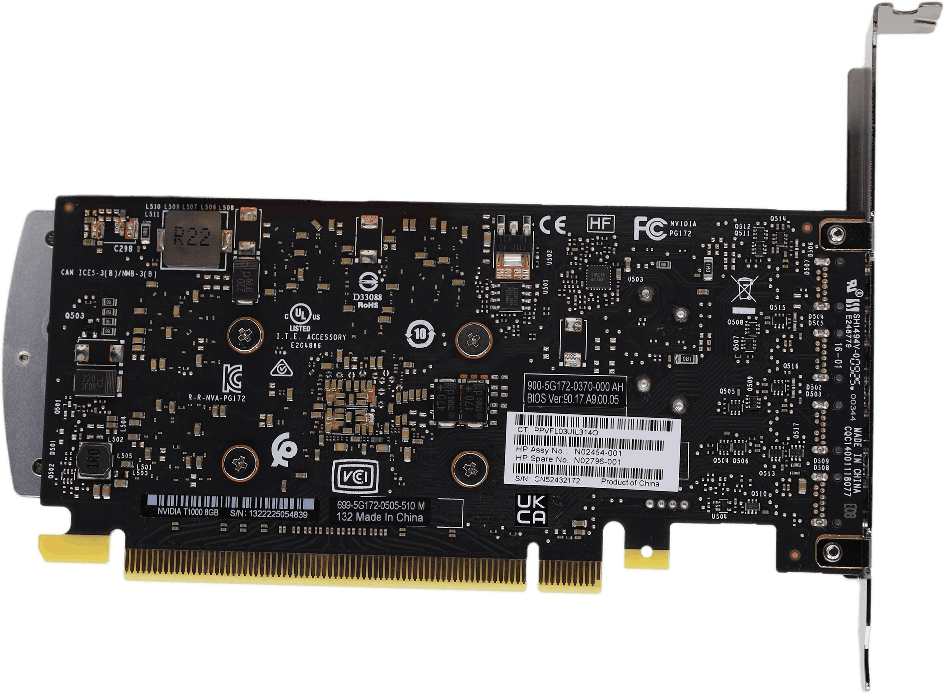 Nvidia HP T1000 - 8GB GDDR6 PCIe3x16 896 CUDA 50W 4x mDP - N02454-001 N02796-001 | 10543 (Bild 5 von 6)