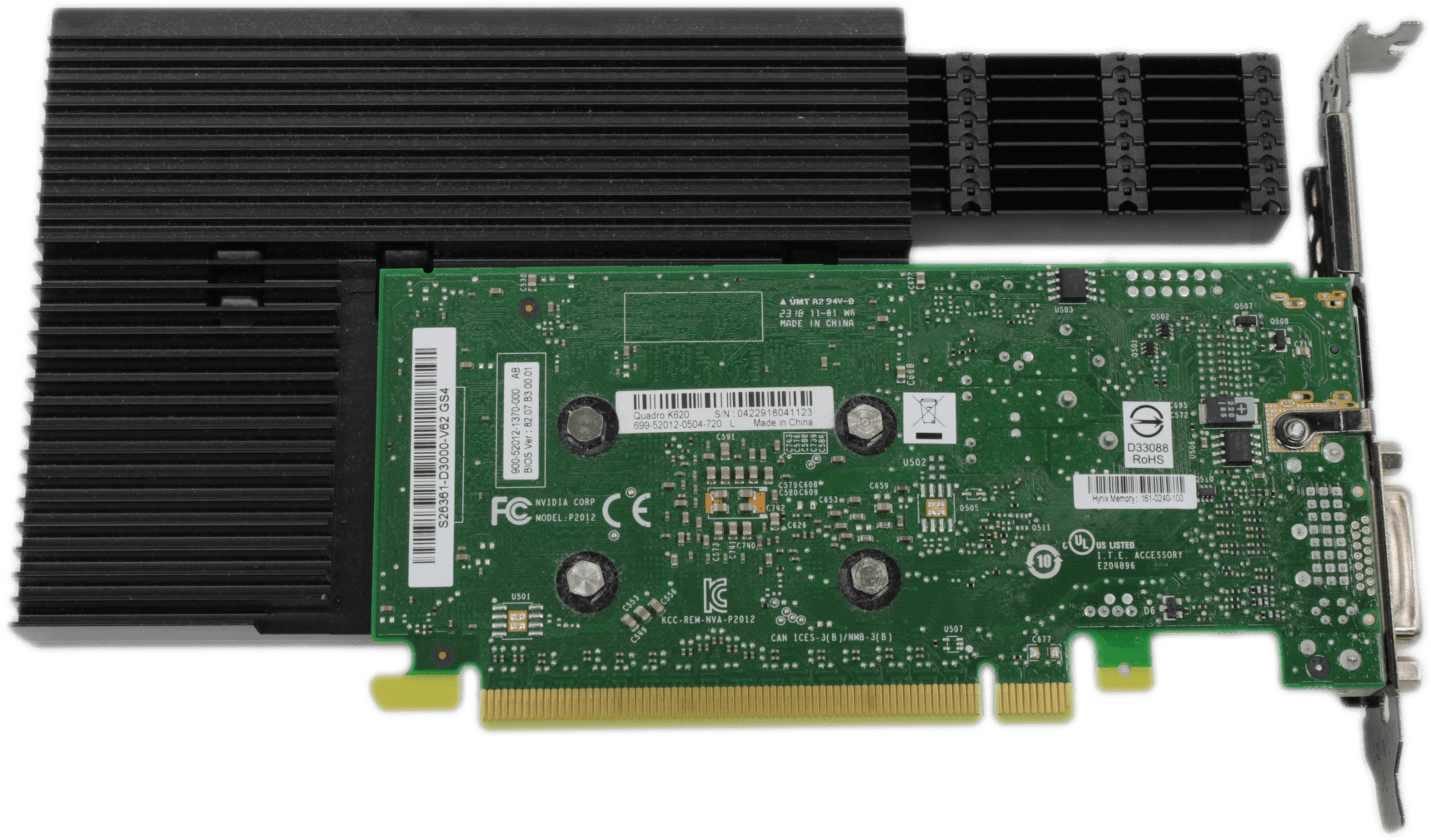 Nvidia Quadro K620 2GB GDDR3 1xDP 1x DVI-I ohne Lüfter S26361-D3000-V62 GS4 | 9428 (Bild 3 von 6)