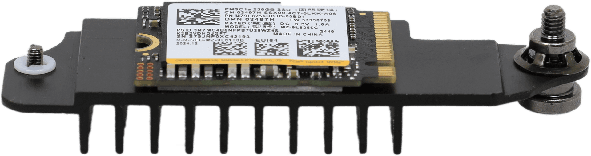 256GB NVMe 2230 PCIe 4.0 x4 für OptiPlex 3000 TC Samsung 03497H+ 03WKP6 Heatsink | 10364 — Übersicht (Bild 3 von 6)