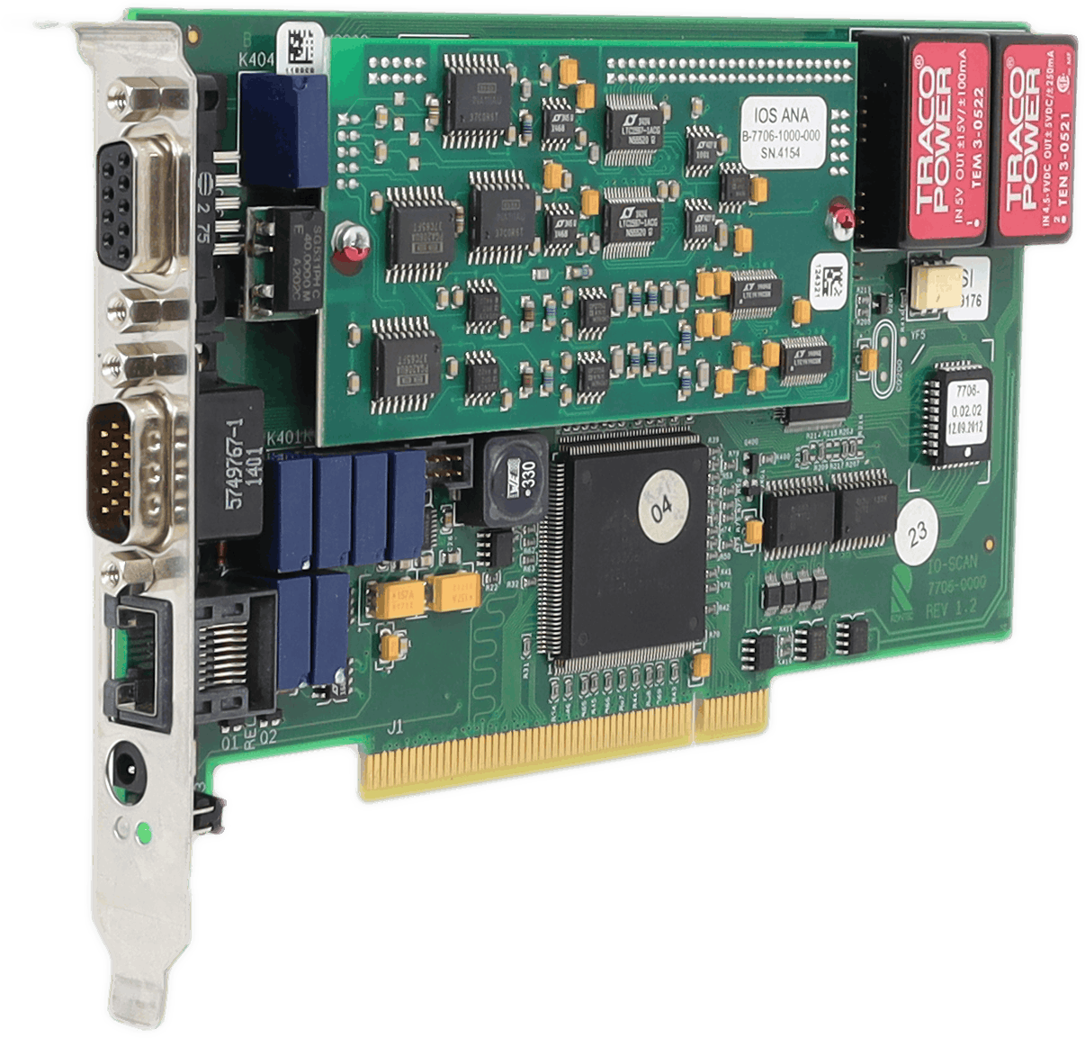 Roentec IO Scan Card PCI IO-SCAN-7706-0000 +IOS ANA Daughtercard B-7706-1000-000 | 10681