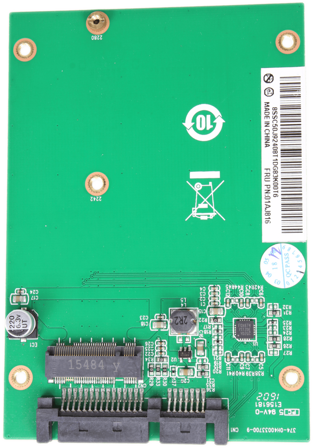 Lenovo 01AJ816 SATA zu 2242/2280 M.2 Expansion Card für ThinkCentre M715q M53/73 | 1798 (Bild 5 von 6)