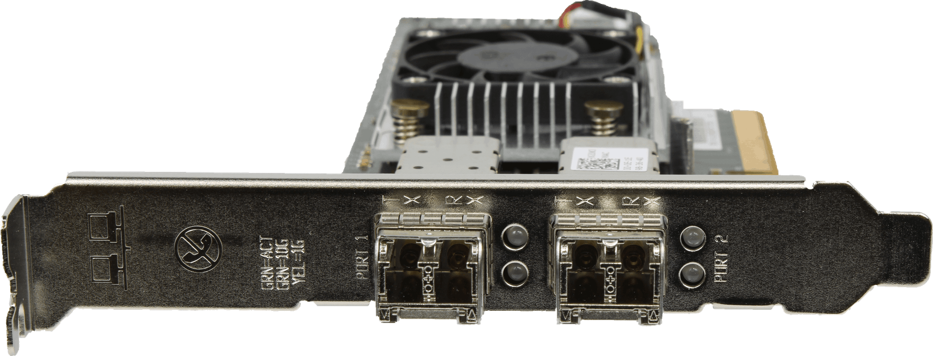 Dell BroadCom - Dual Port 10 Gbps Fibre Channel - CN-0N20KJ-74751-57H-0167-A01 | 10325 — front view (image 5 of 7)