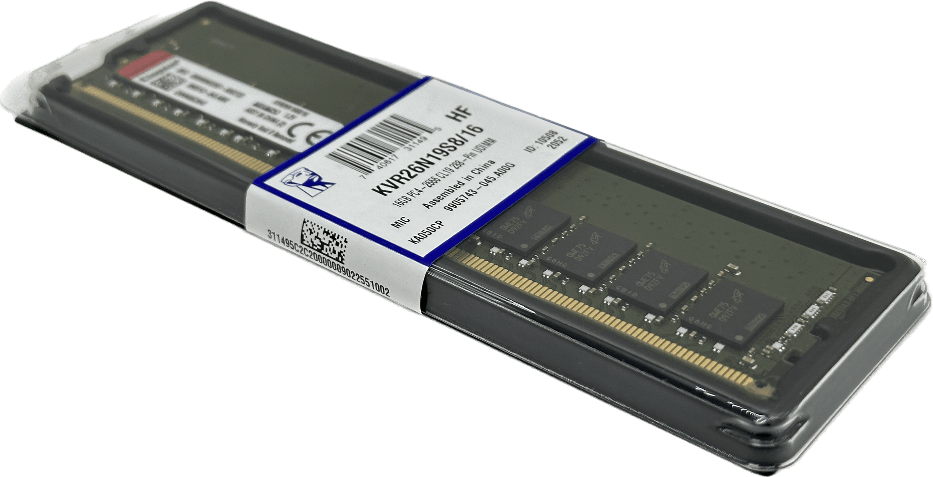 Kingston 16GB DDR4-2666 CL19 | UDIMM PC Arbeitsspeicher 288-Pin | KVR26N19S8/16 | 792 (Bild 1 von 6)