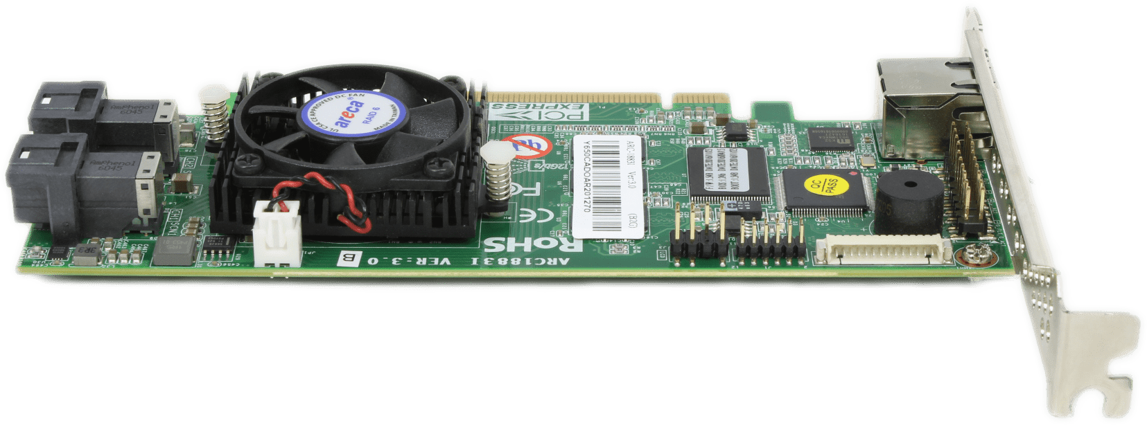 Areca ARC1883I Ver. 3.0 12Gb/s SAS/SATA Raid Adapter PCIe3.0 x8 2x SFF-8643 FP | 9432 (Bild 3 von 7)
