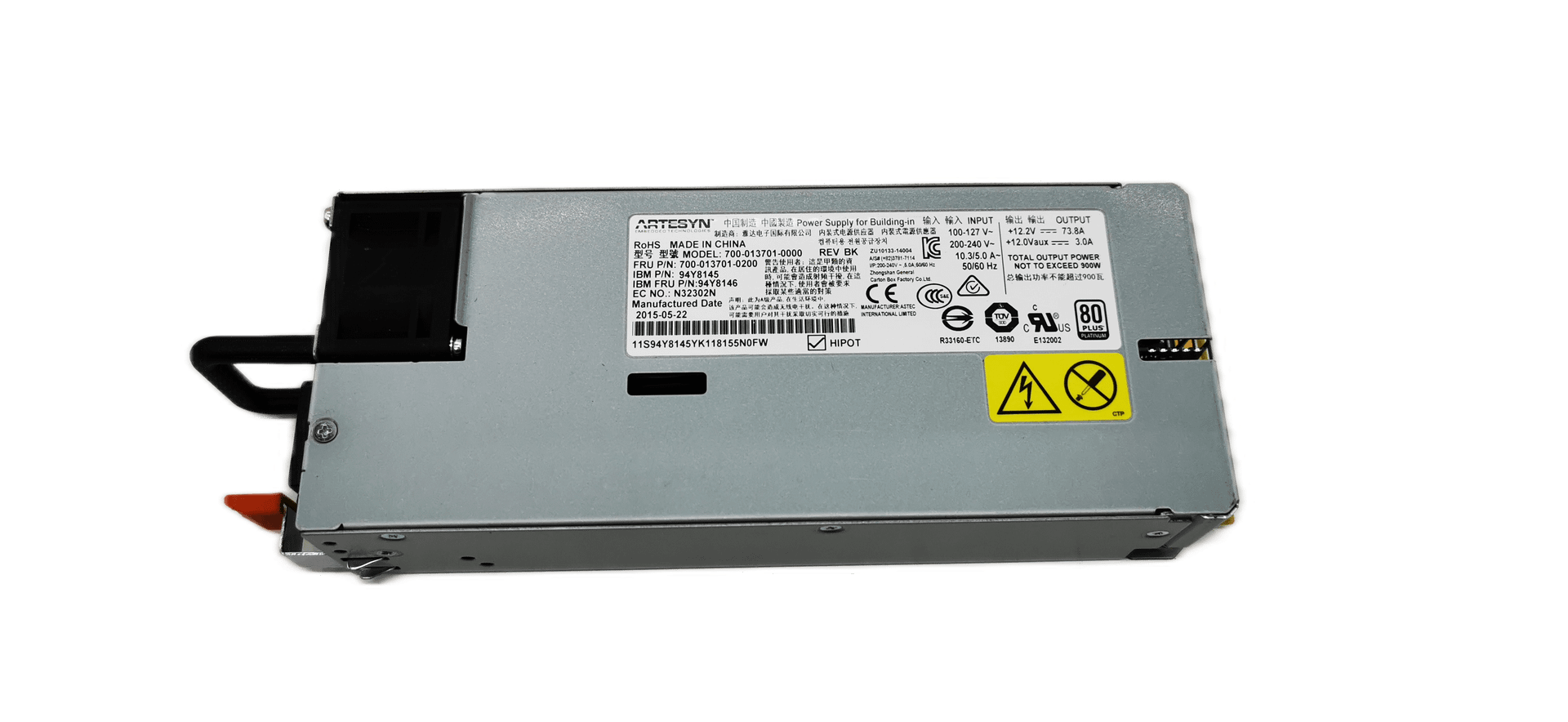 IBM M5 x3650 PSU | 900Watt PowerSupply/Netzteil | 94Y8145 94Y8146 | 210 (Bild 2 von 4)