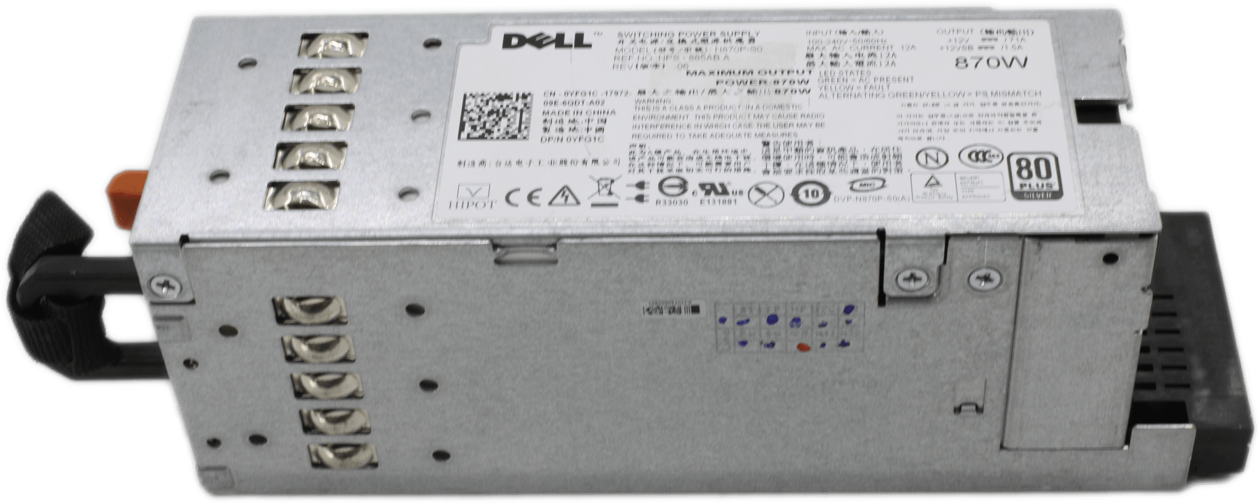 Dell | 870 Watt Switching Power Supply Netzteil | N870P-S0 NPS-885AB A | 0YFG1C | 8997 (Bild 5 von 6)