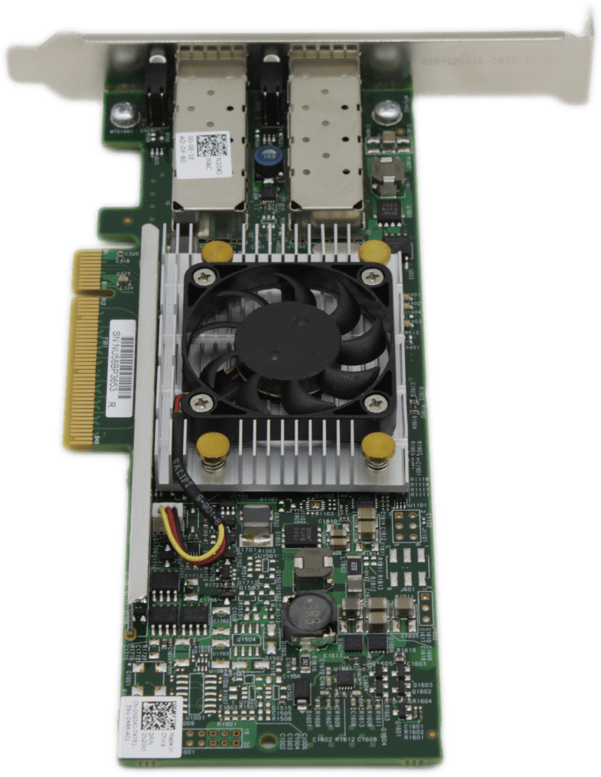 Dell Broadcom Dual Port PCIe x8 10GbE SFP+ Netzwerk Adapter 0Y40PH Full Profile | 9519 (Bild 3 von 6)