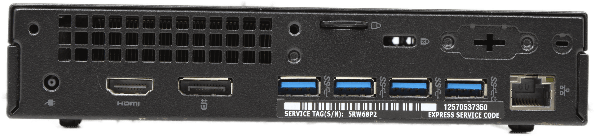 Dell OptiPlex 7050 Mini PC - Intel i5-7500 8GB DDR4 256 GB SSD Windows 10 no PSU | 10100 — Rückansicht (Bild 4 von 6)