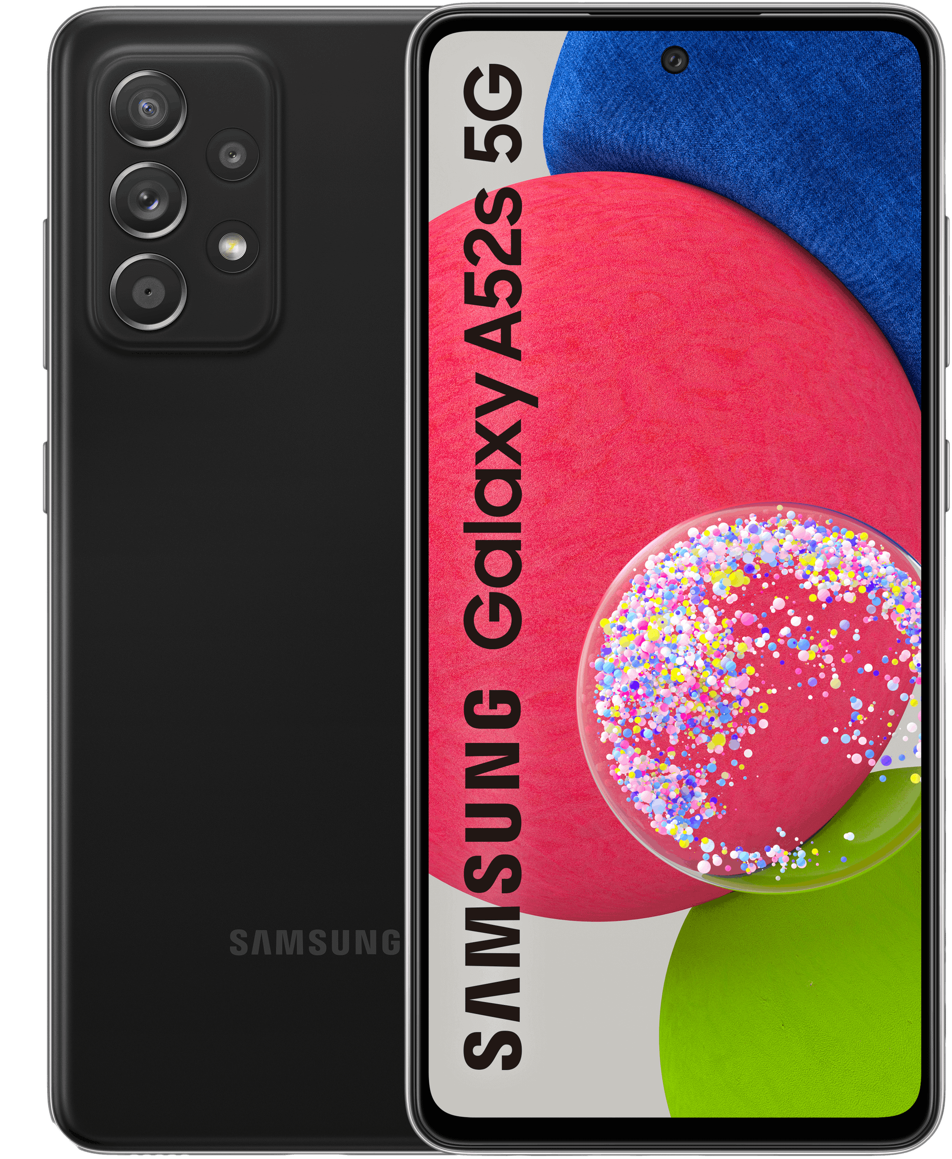 Samsung Galaxy A52s 5G 128GB Schwarz 6,5" Bildschirm 64MP Kamera ohne Simlock | 10293 — Produktbild (Bild 1 von 4)