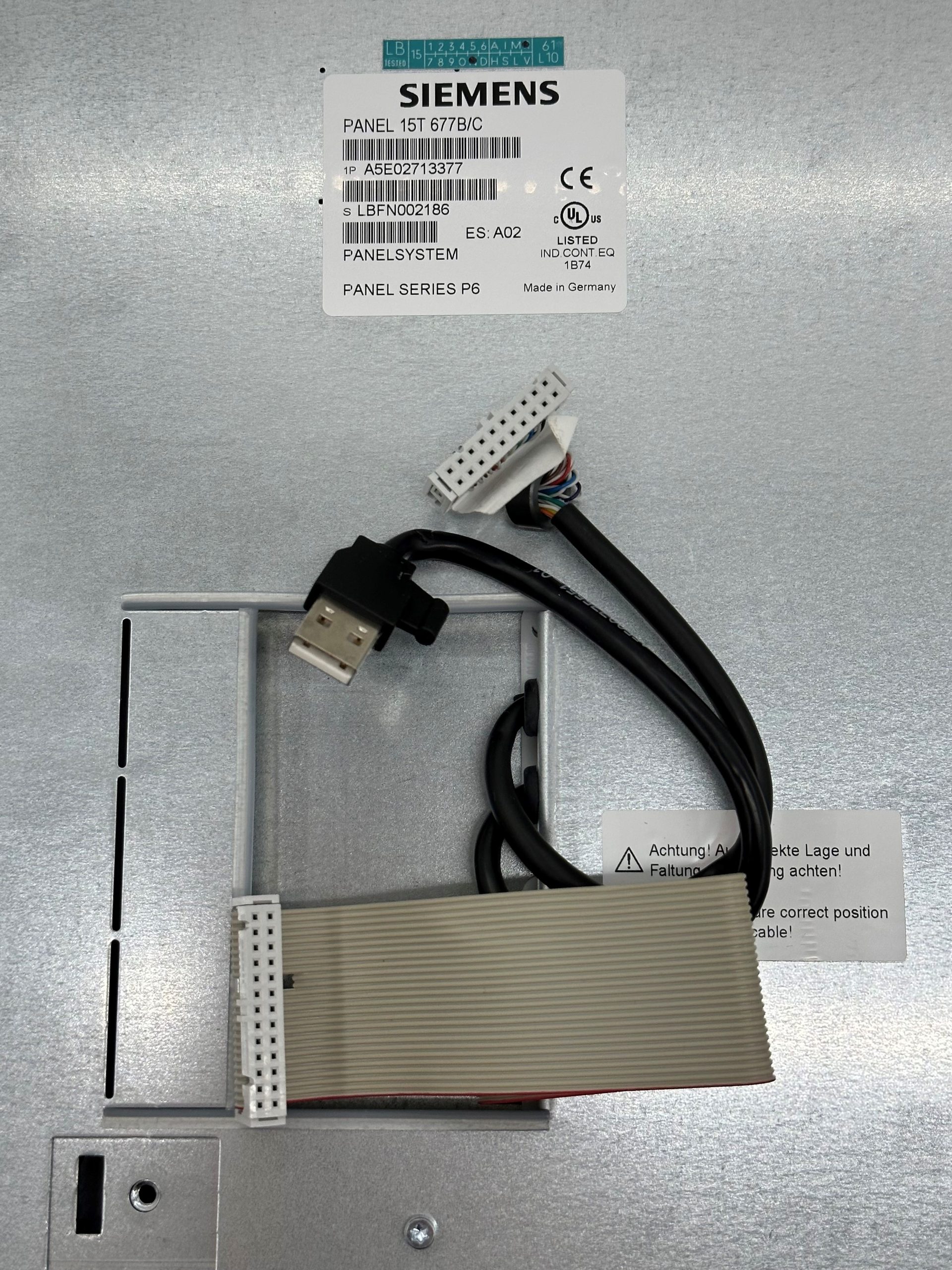 Siemens Simatic Touch Panel USB | 15T 677B/C A5E02713377 | Ver. A02 | Series P6 | 514 (Bild 6 von 6)