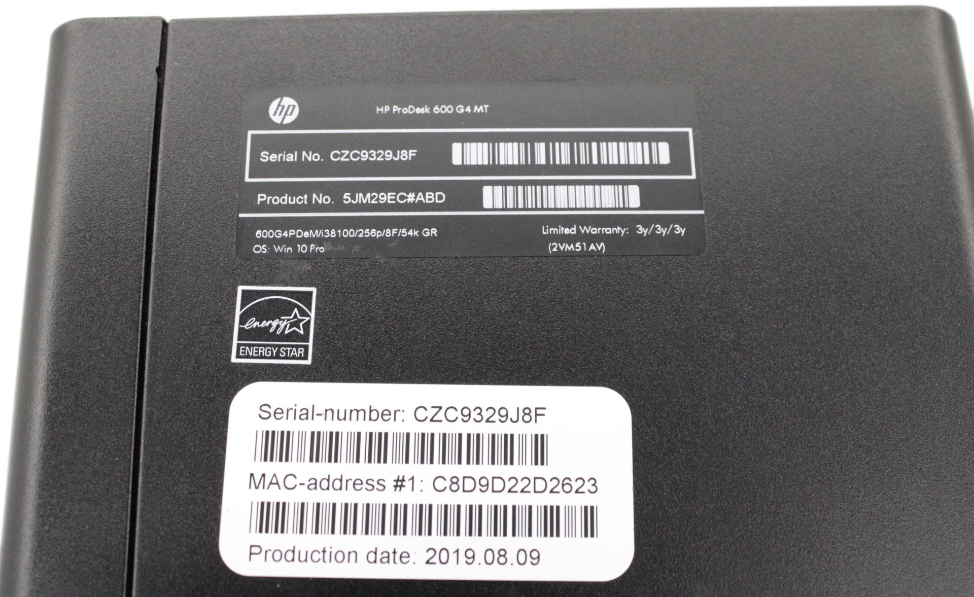 HP ProDesk 600 G4 Mini Tower | Intel i3-8100 3.6 GHz 4 Core | 8GB DDR4 | no SSD | 9559 (Bild 7 von 7)
