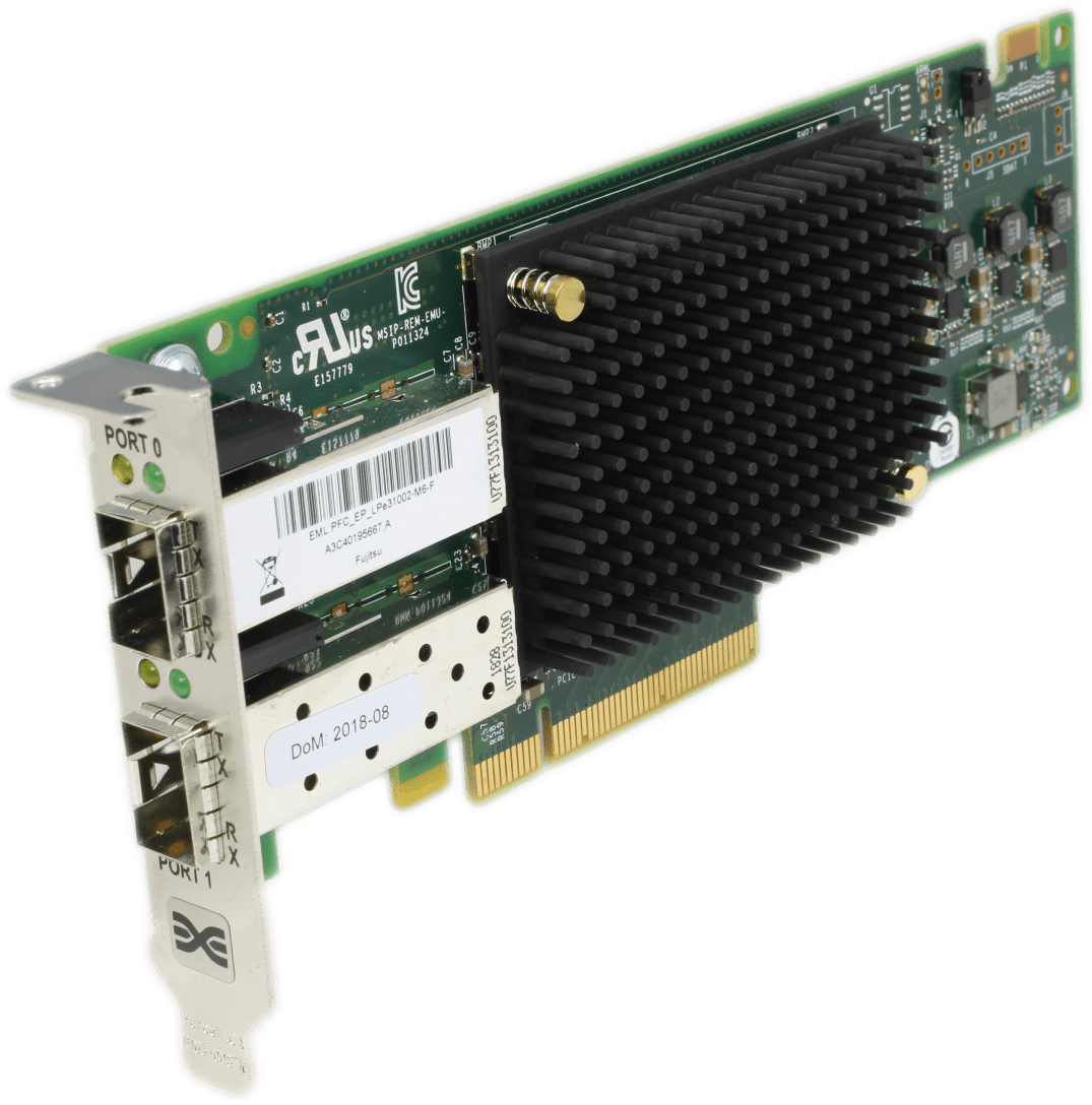Fujitsu Emulex LPE31002-M6 Dual-Port 16Gb/s FC PCIe x8 HBA | A3C40195667 LP | 9734 (Bild 1 von 7)