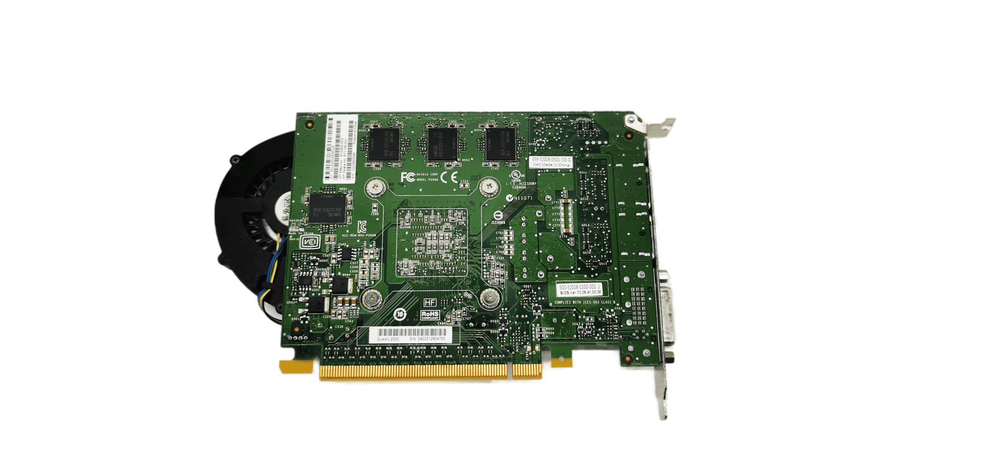 HP Nvidia Quadro 2000 1GB GDDR5 2xDisplayPort 1xDVI-I 612952-003 | 187 (Bild 2 von 3)