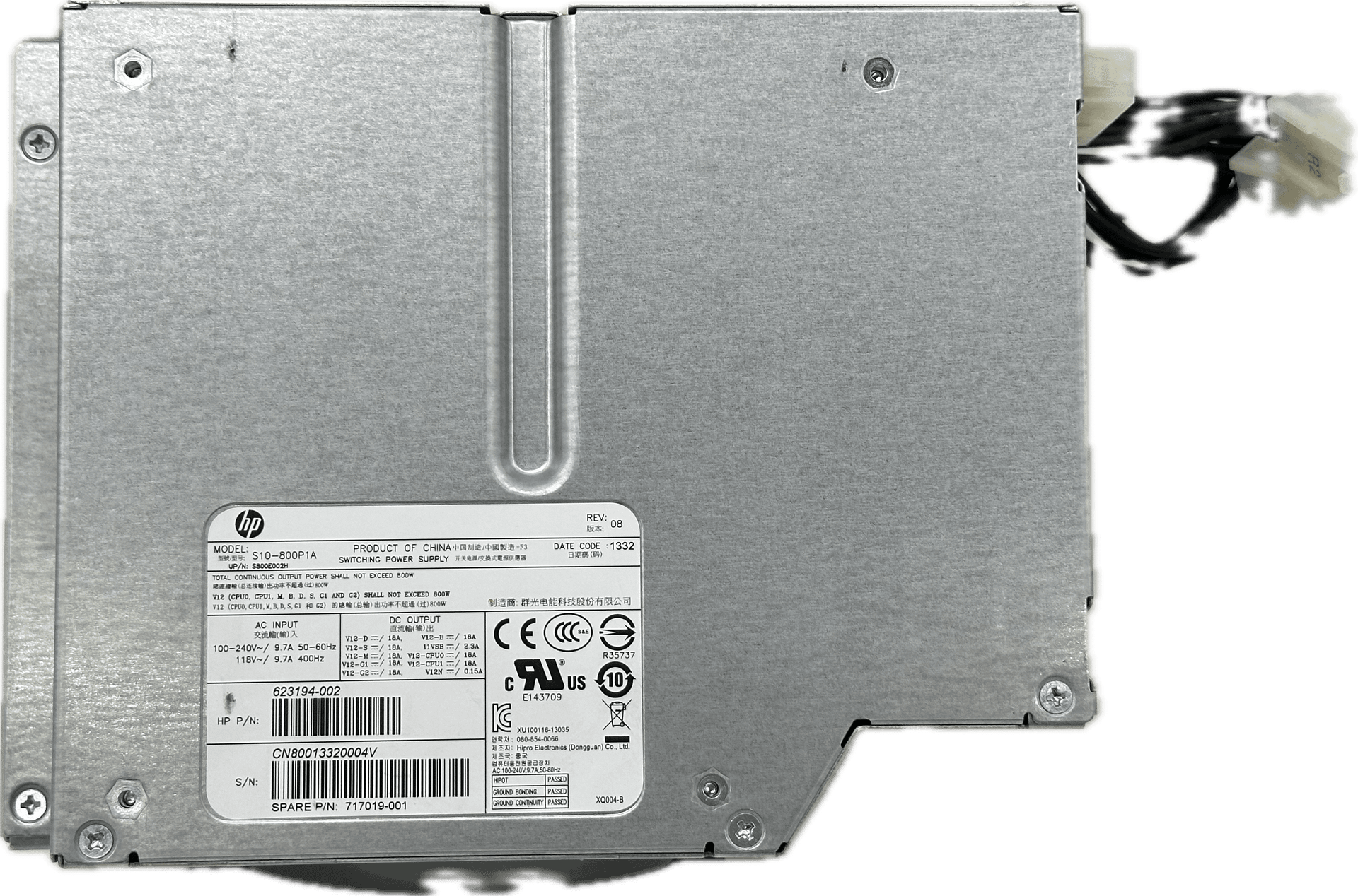 HP Z620 Workstation Netzteil | 800W Power Supply | S10-800P1A | S800E002H | 819 (Bild 4 von 6)