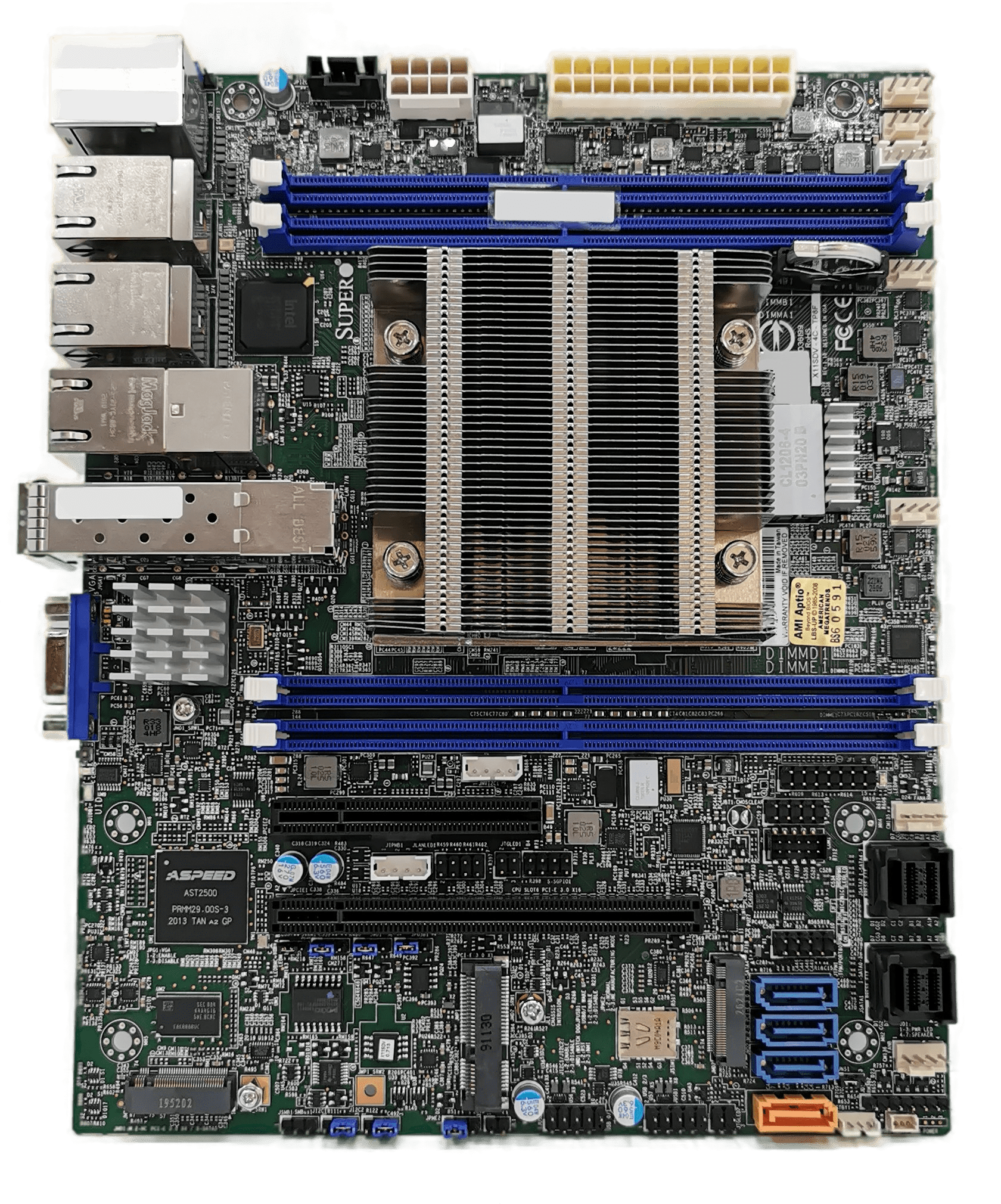Supermicro X11SDV-4C-TP8F + Xeon D-2123IT (8x2,2GHz) Flex ATX Mainboard BGA-2518 | 388 (Bild 1 von 7)