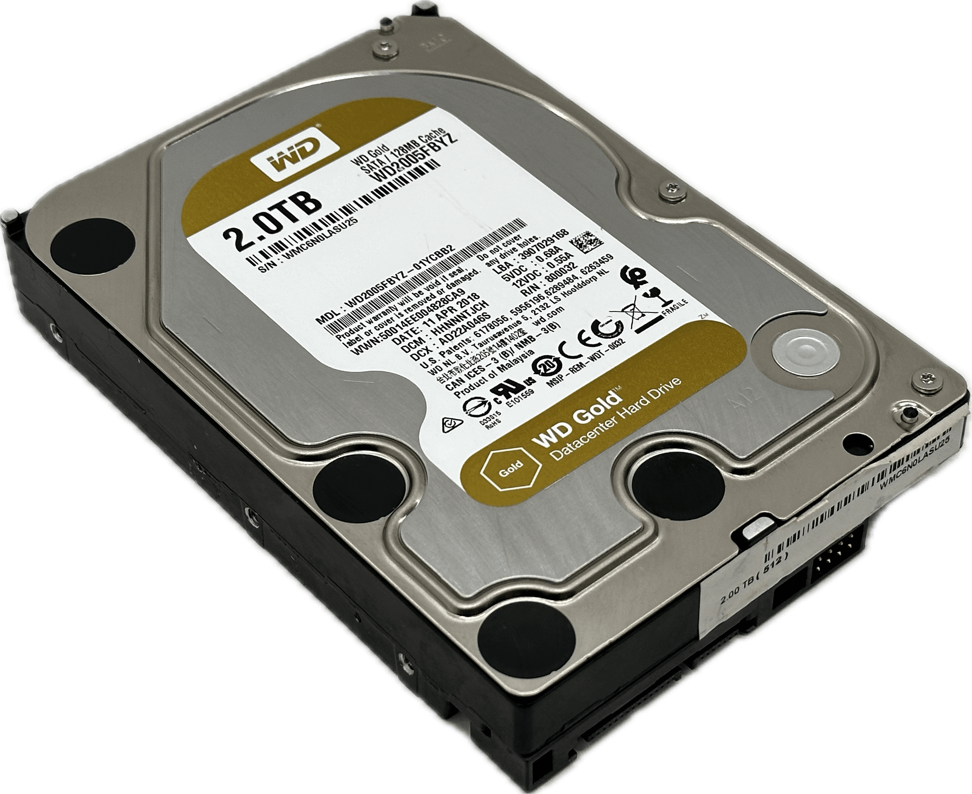 WD Gold Datacenter SATA III PC Festplatte HDD 2TB 7200RPM 6Gb 128MB WD2005FBYZ | 831 (Bild 1 von 6)