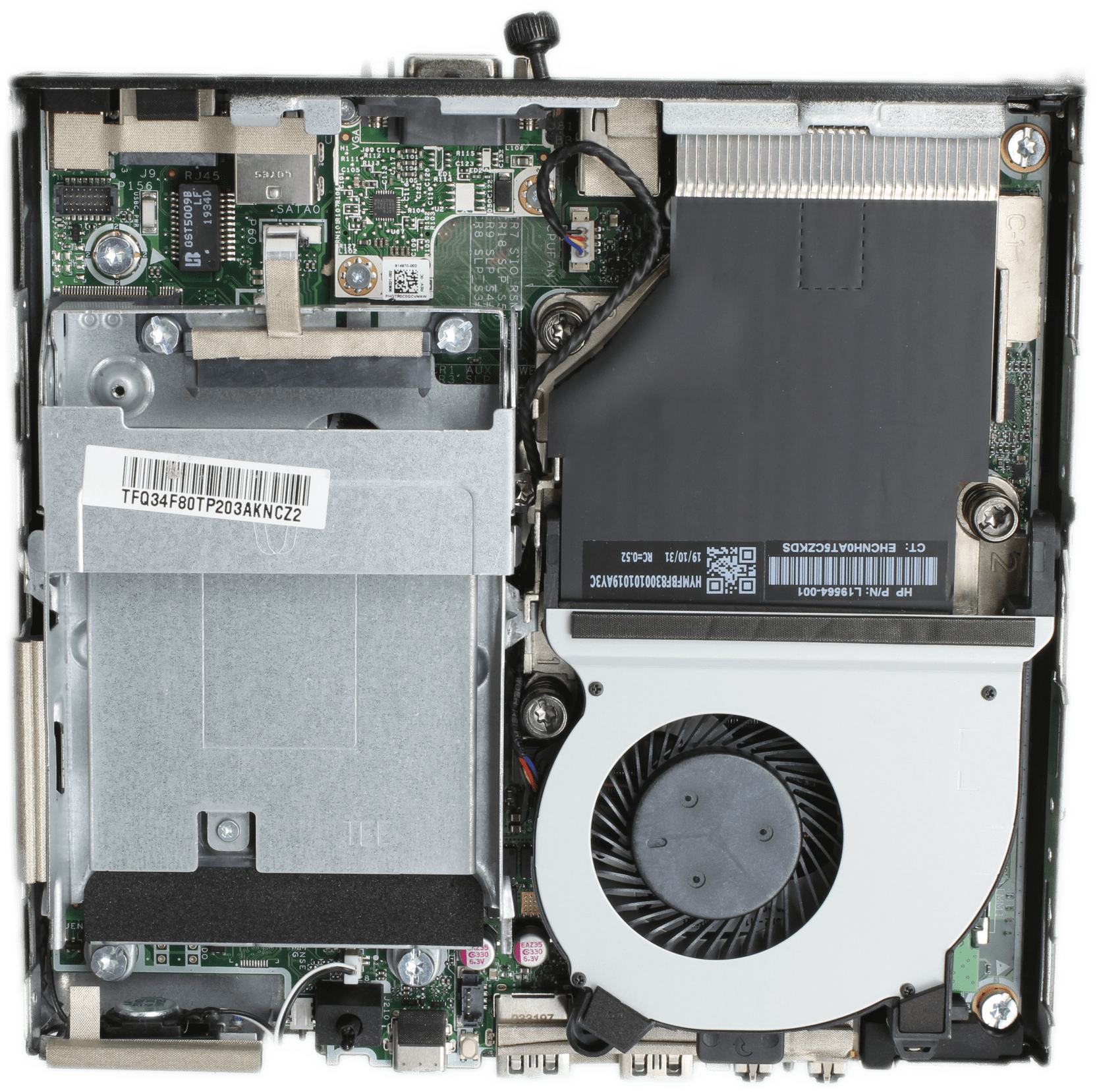 HP ProDesk 600 G5 Mini PC - Intel i3-9100T - 8GB DDR4 128GB NVMe + Win 11 & PSU | 10075 — Draufsicht (Bild 5 von 6)
