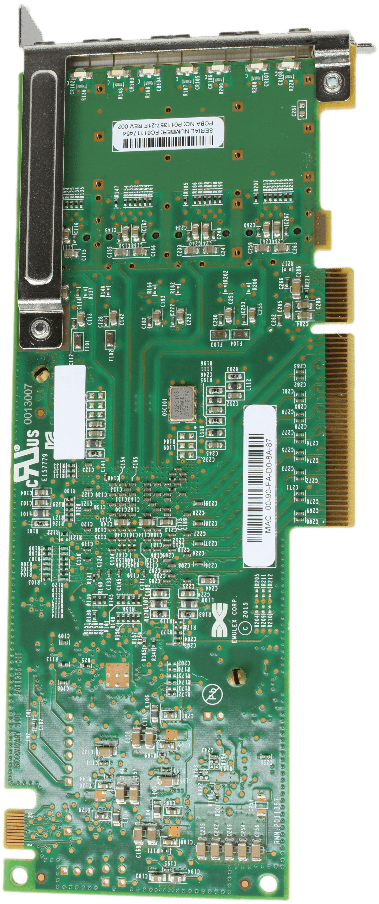 IBM Quad Port 16G SFP+ FC PCIe x8 Netzwerkkarte 00WY984 Low Profile ohne Module | 10018 — Unterseite (Bild 6 von 6)