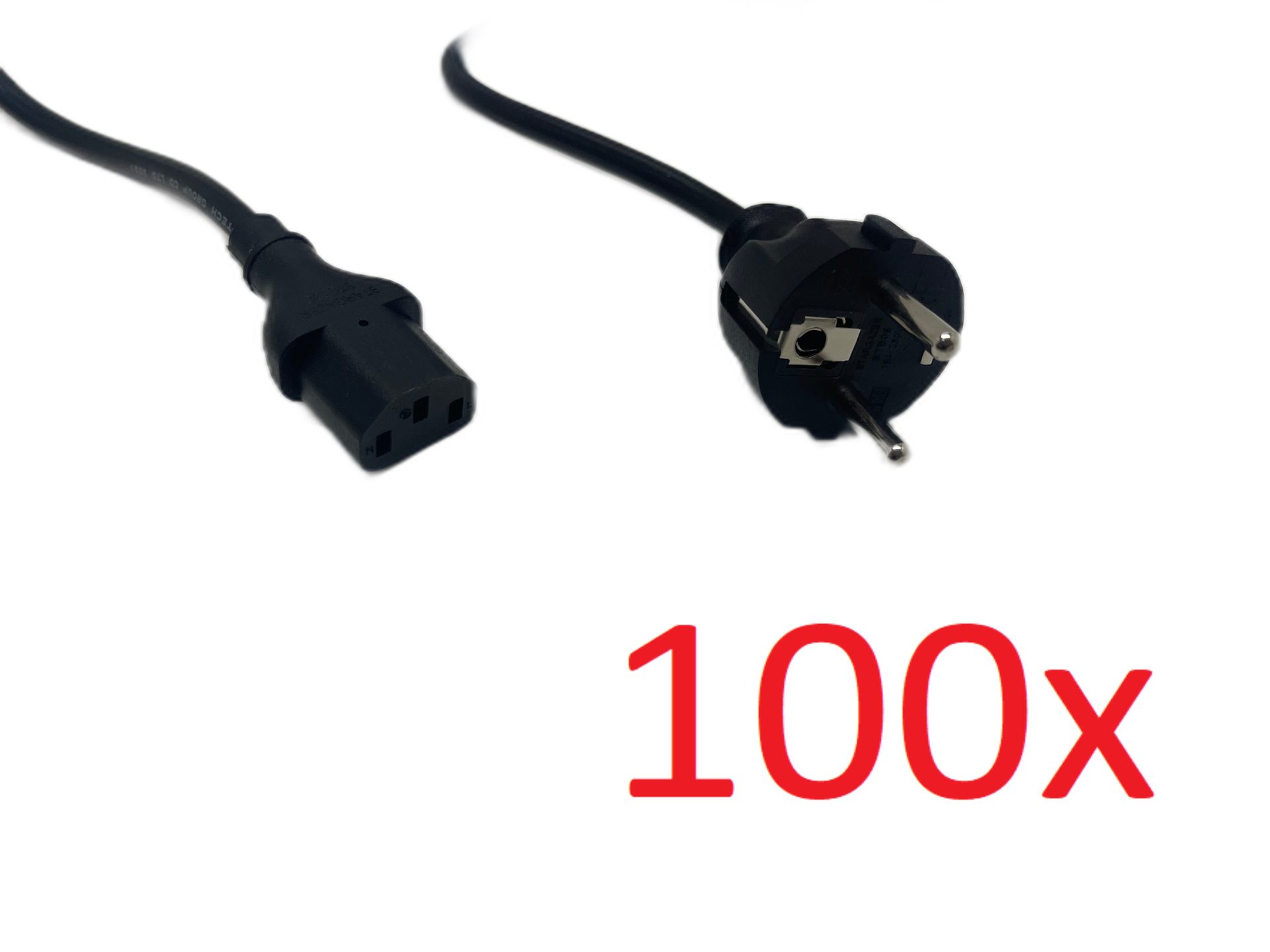 100 x Netzkabel 1,8m Schuko - C13 Dell 078390 16-10A H05VV-F 3G0,75mm schwarz Neu | 59 (Bild 2 von 3)