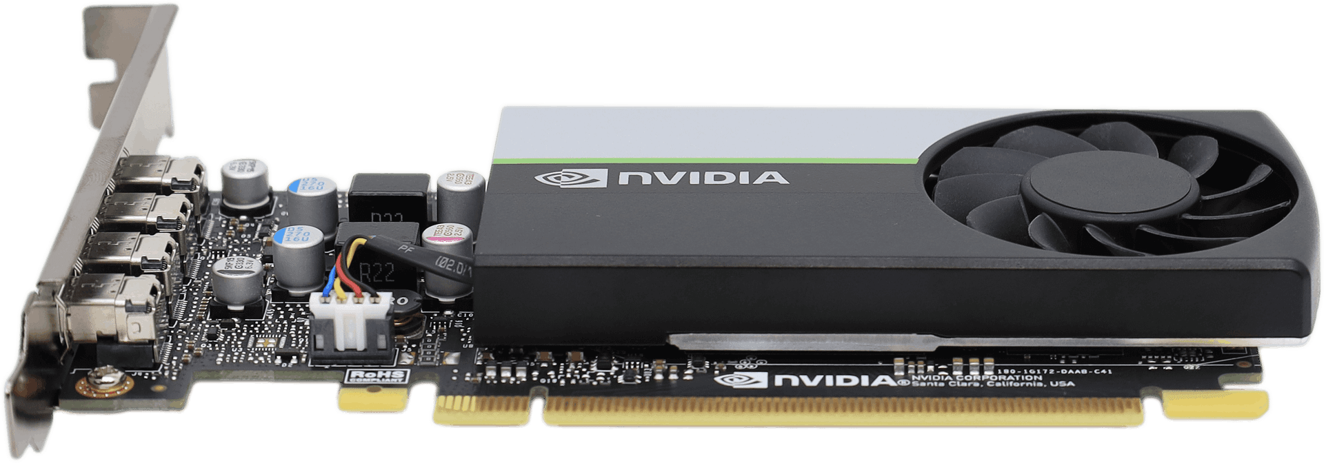 Nvidia HP T1000 - 8GB GDDR6 PCIe3x16 896 CUDA 50W 4x mDP - N02454-001 N02796-001 | 10543 (Bild 2 von 6)