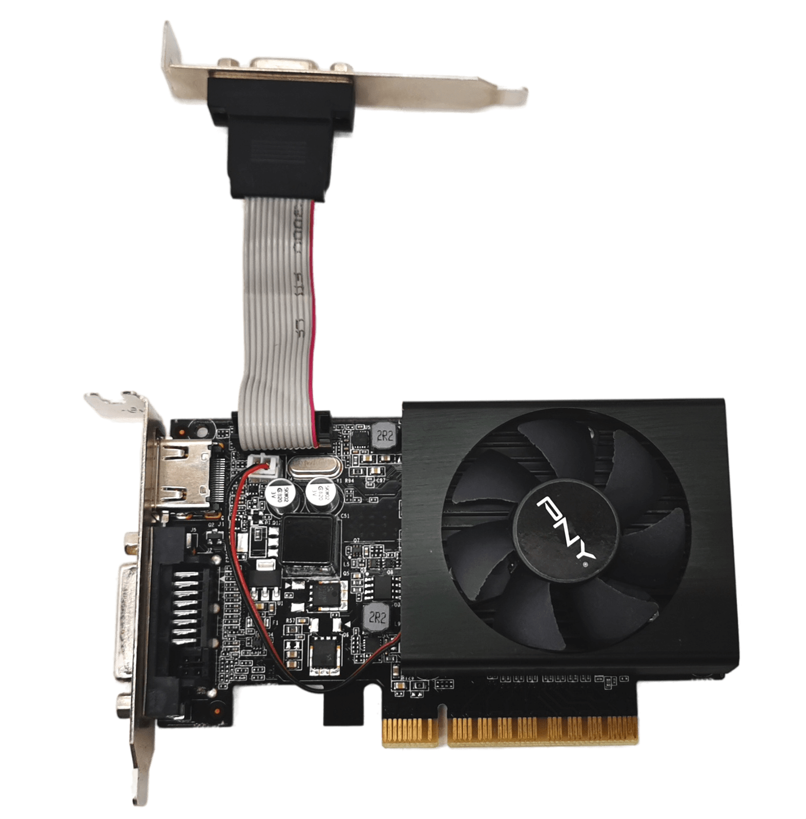 PNY GeForce GT710 Grafikkarte | 1GB DDR3 PCIe | HDMI DVI VGA | Low Profile | 336 (Bild 2 von 4)